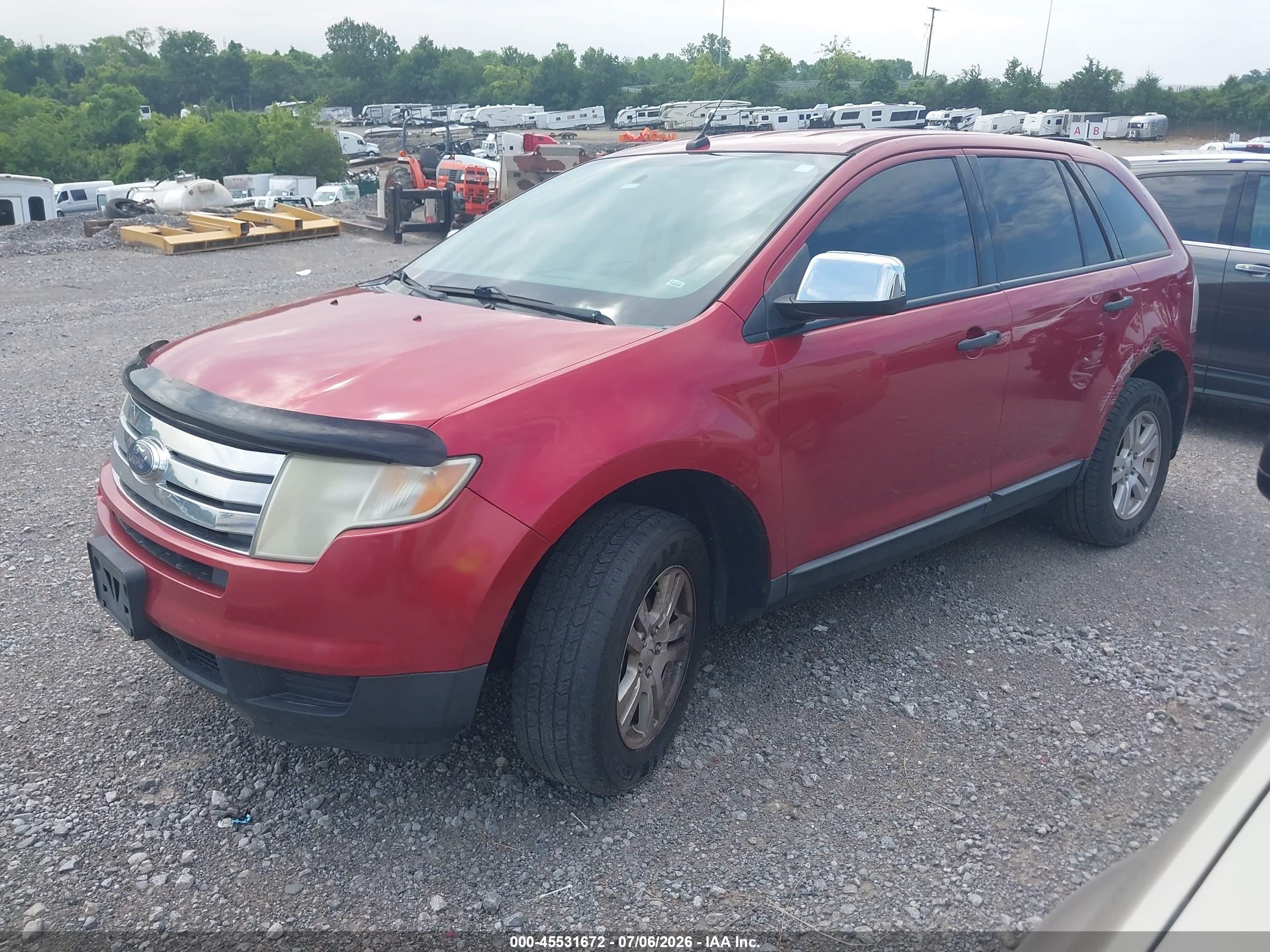 2008 Ford Edge Se Red vin: 2FMDK36C28BA09240