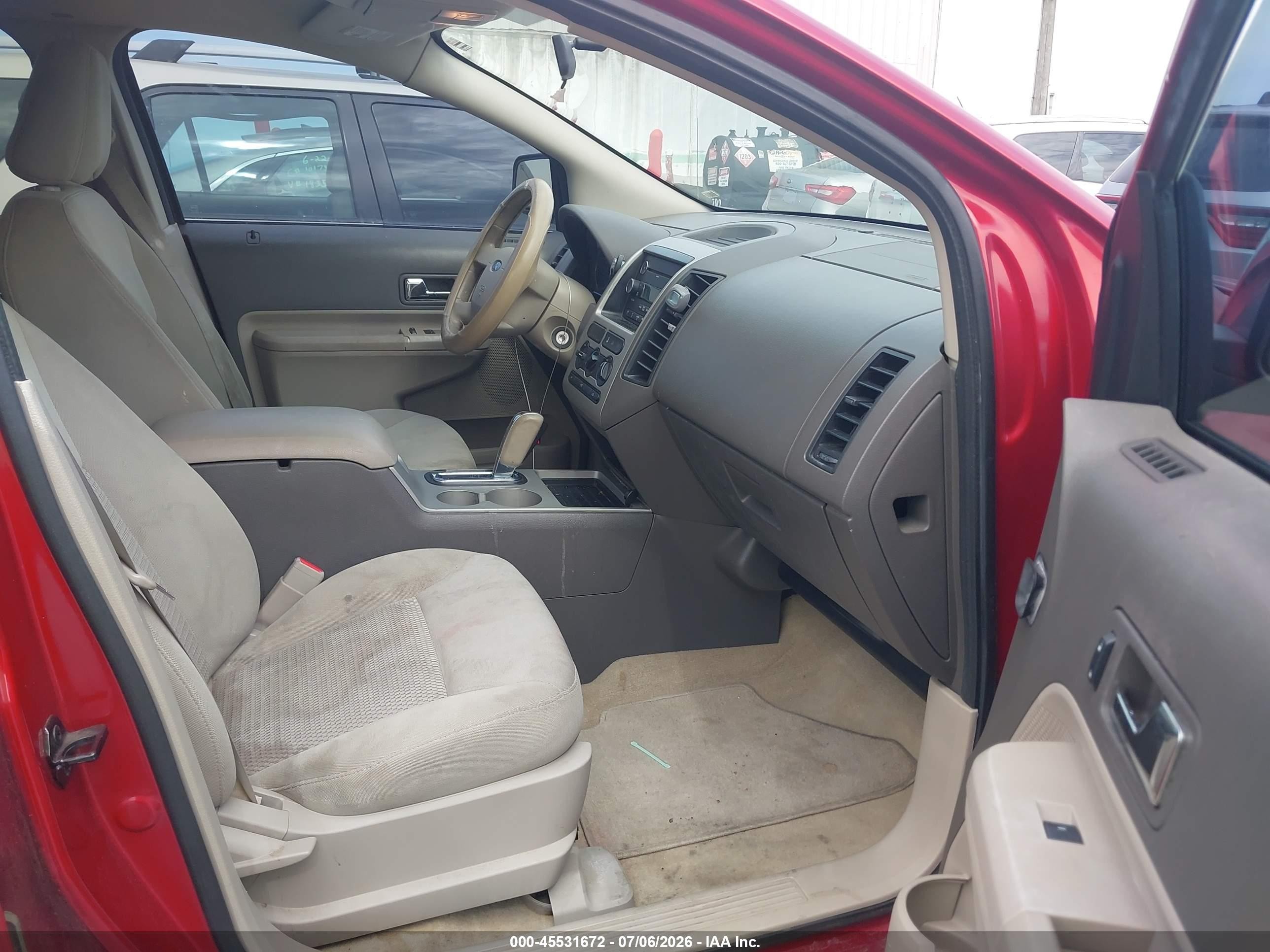 2008 Ford Edge Se Red vin: 2FMDK36C28BA09240