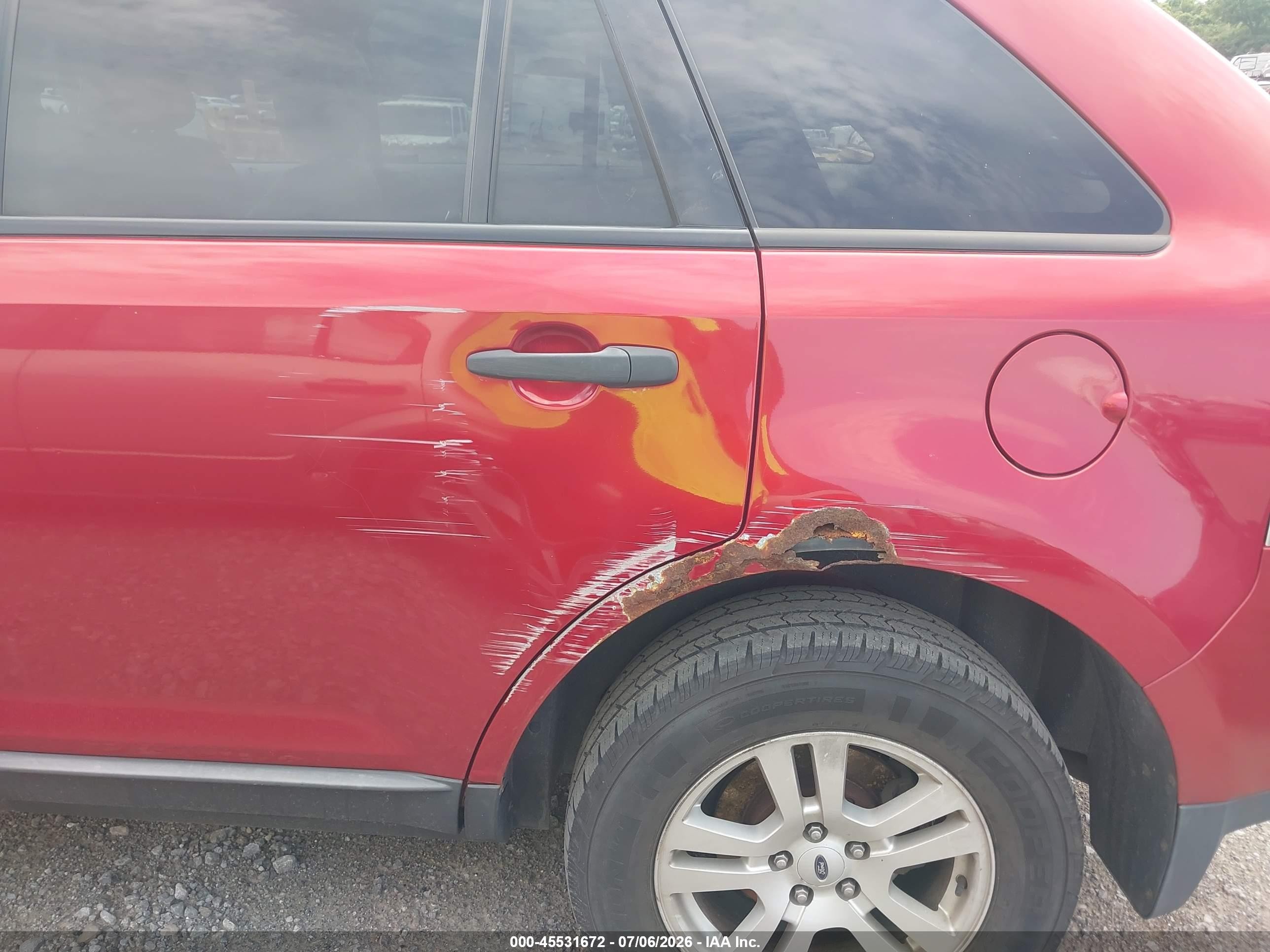 2008 Ford Edge Se Red vin: 2FMDK36C28BA09240