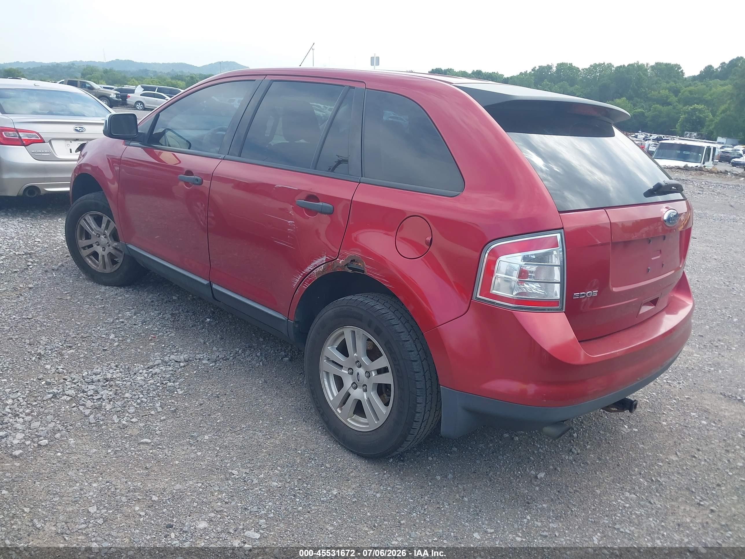 2008 Ford Edge Se Red vin: 2FMDK36C28BA09240