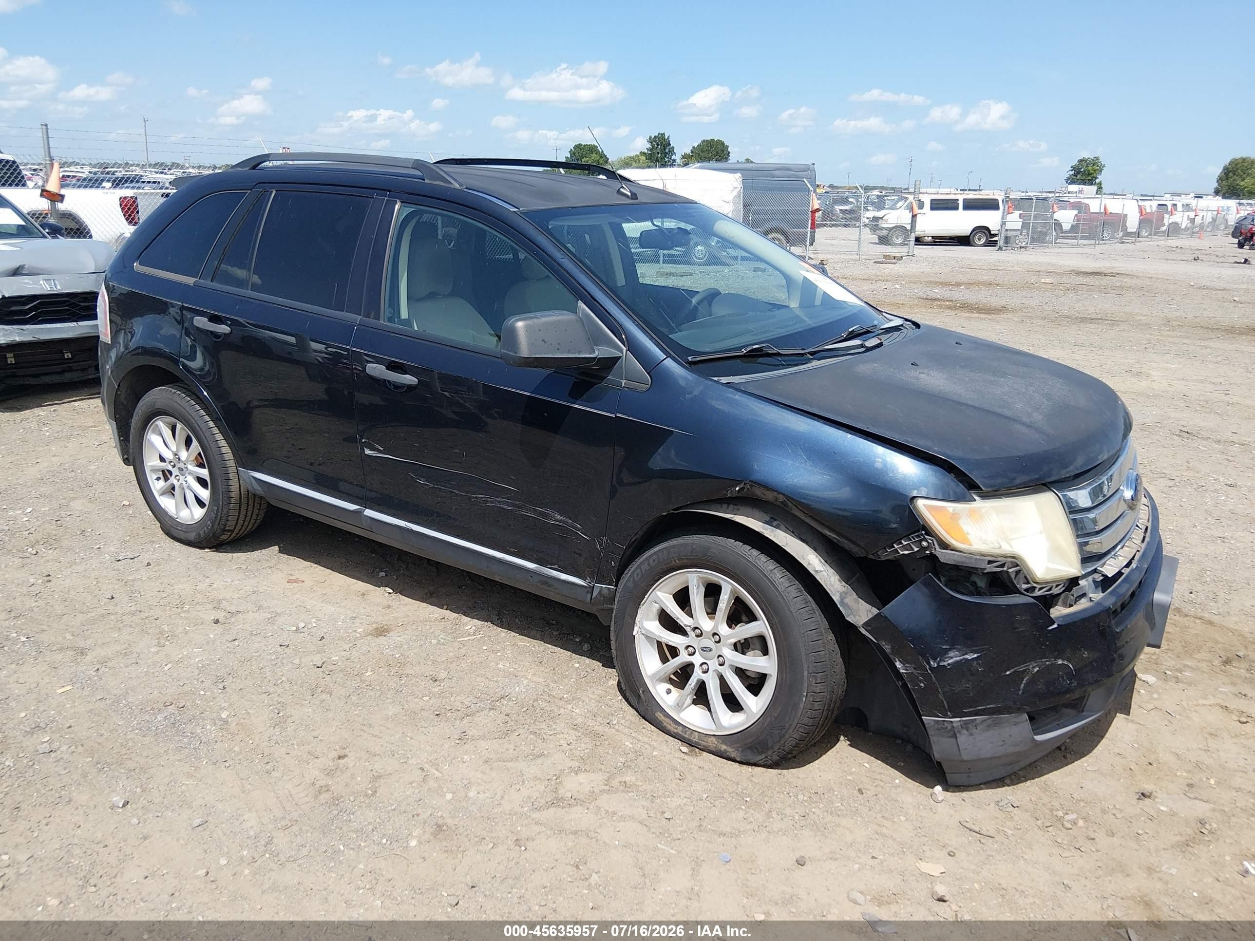2008 Ford Edge Se Black vin: 2FMDK36C28BA27754
