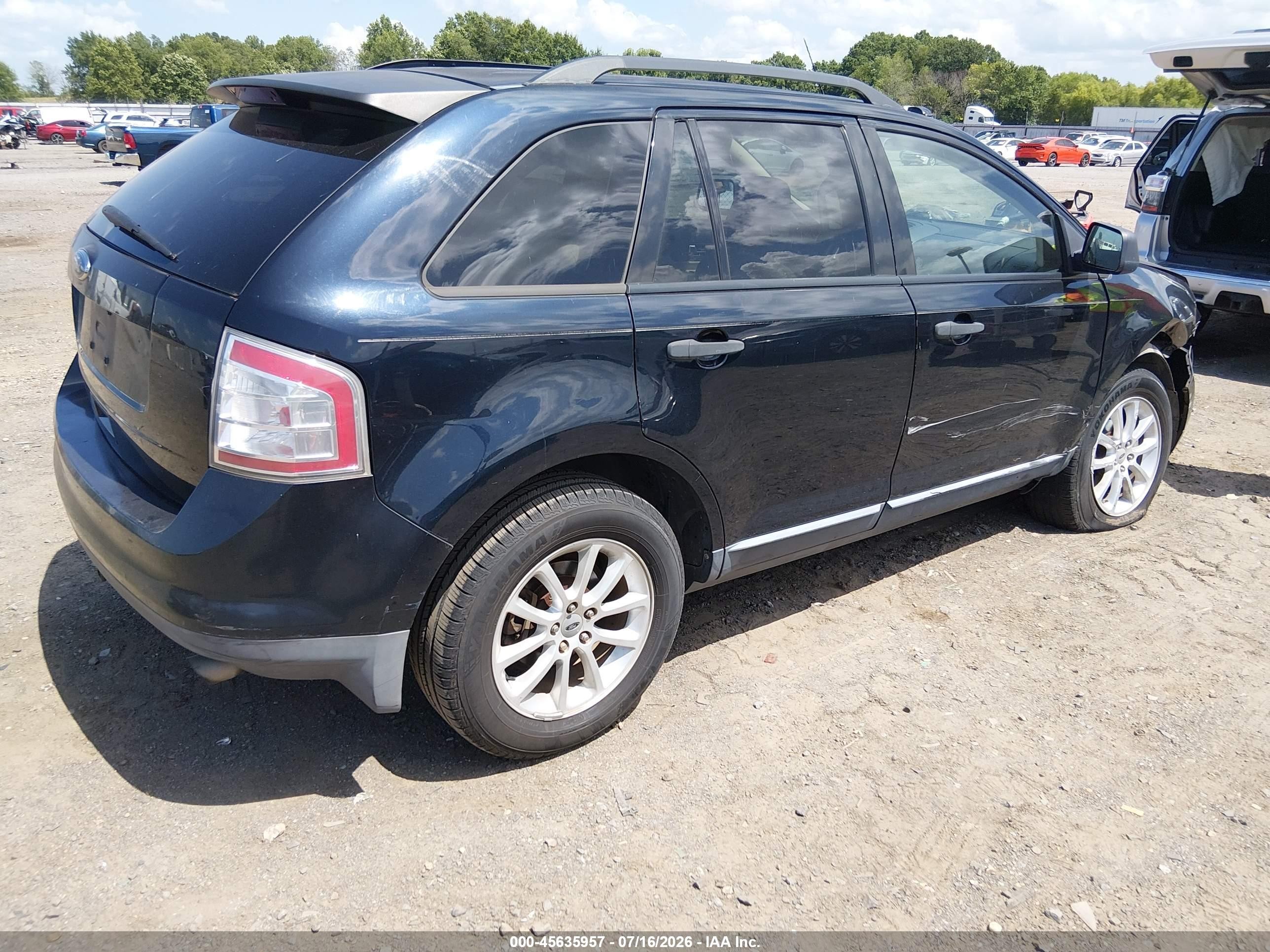 2008 Ford Edge Se Black vin: 2FMDK36C28BA27754