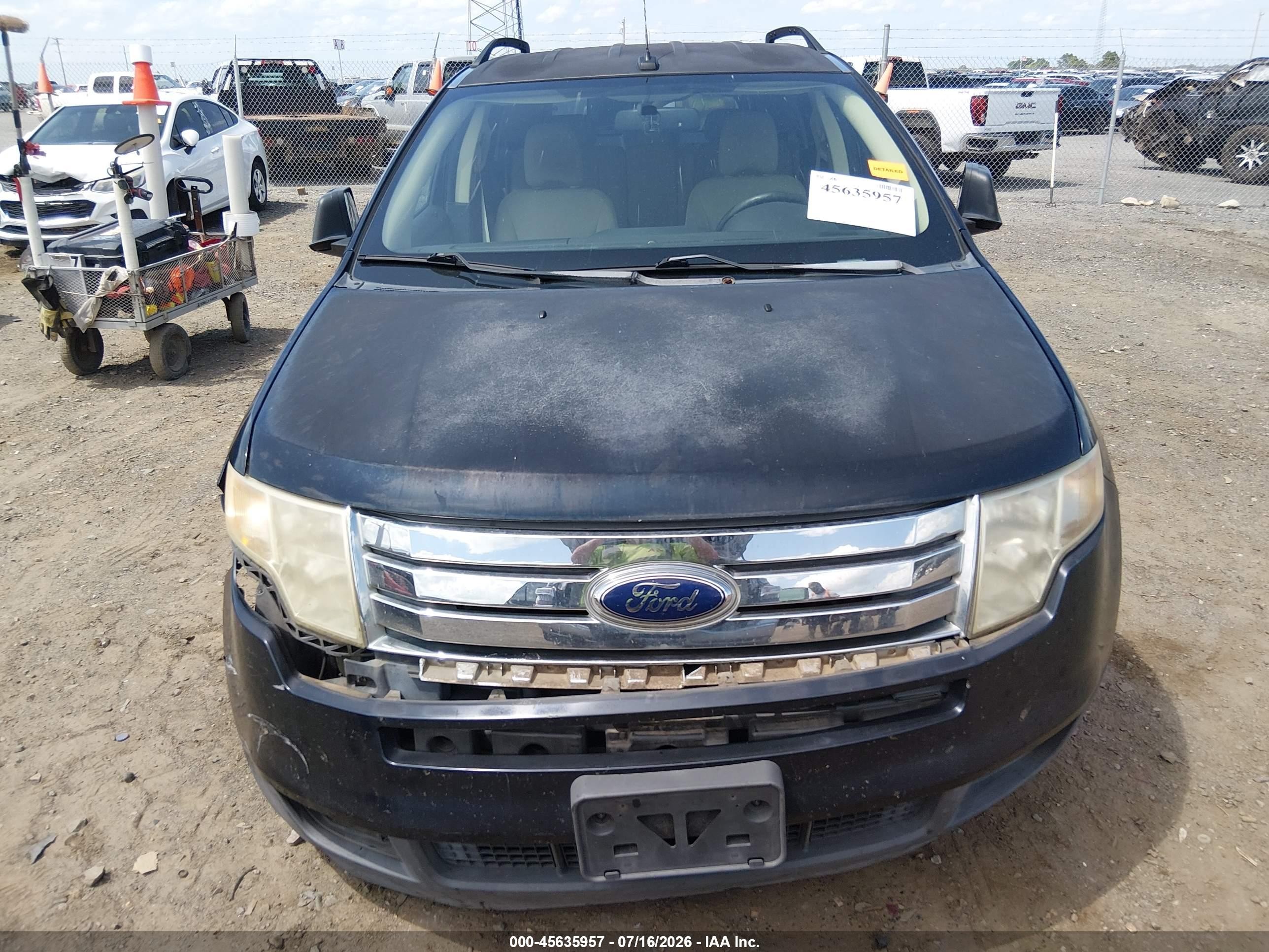 2008 Ford Edge Se Black vin: 2FMDK36C28BA27754