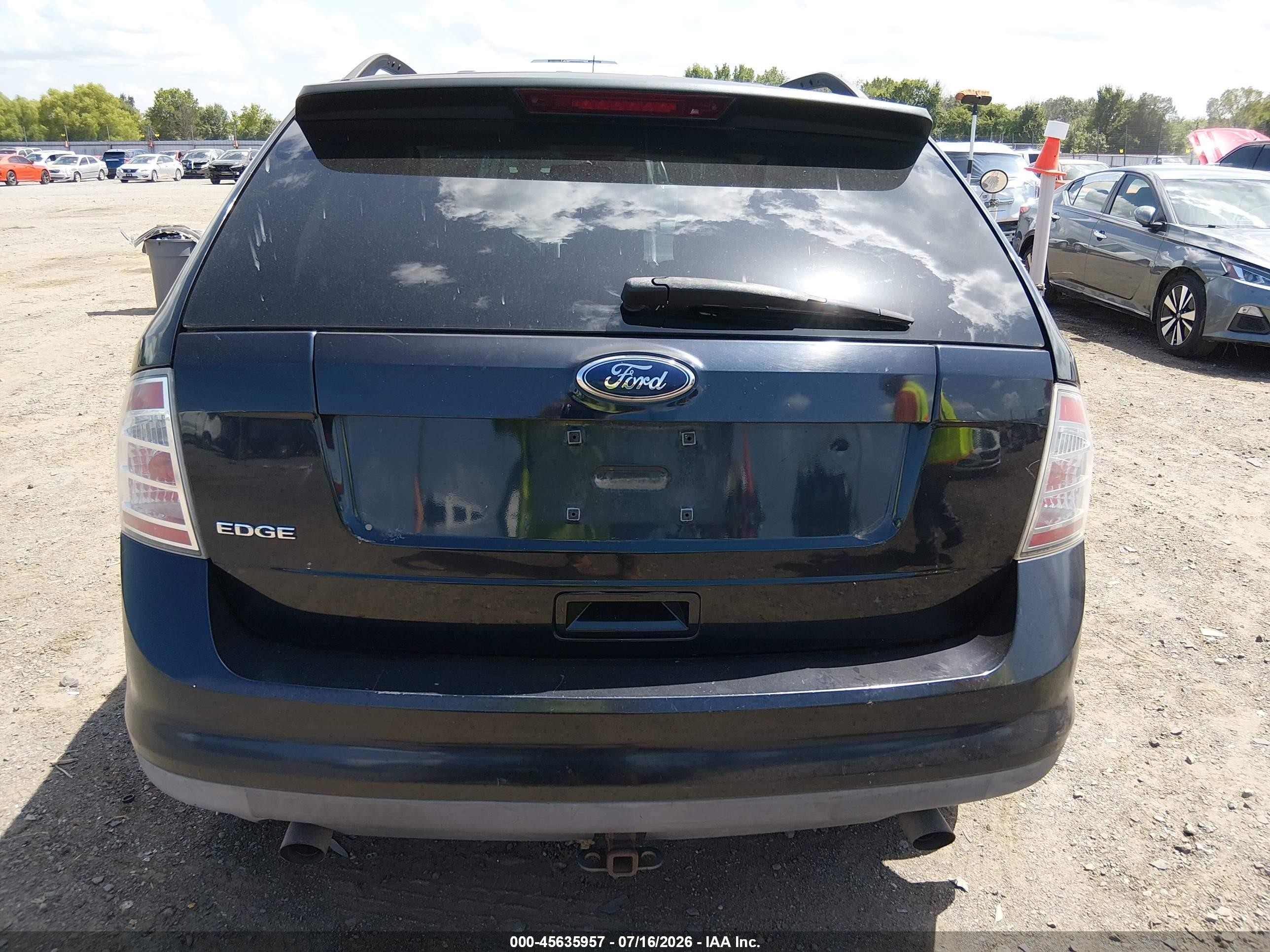 2008 Ford Edge Se Black vin: 2FMDK36C28BA27754