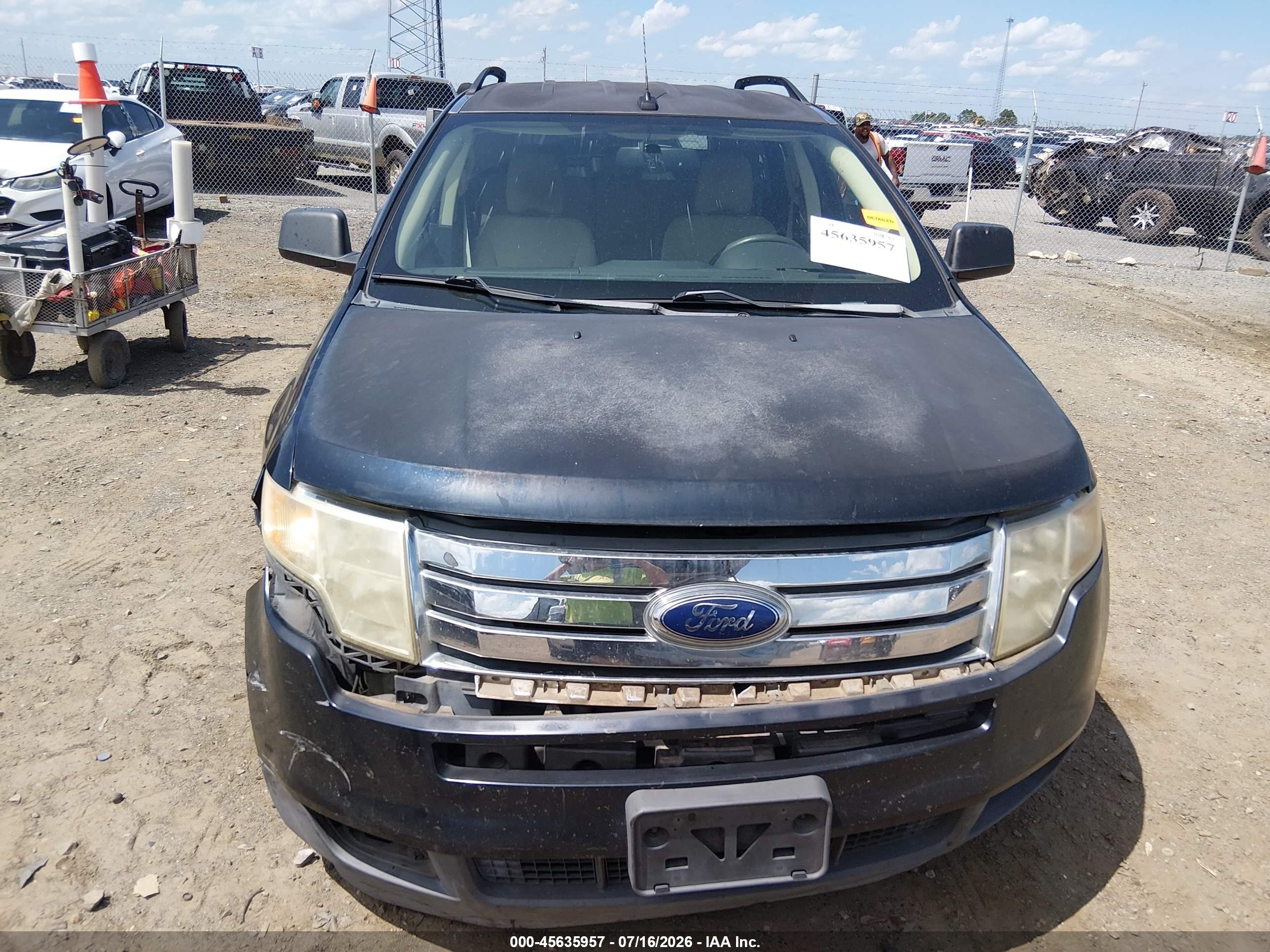 2008 Ford Edge Se Black vin: 2FMDK36C28BA27754