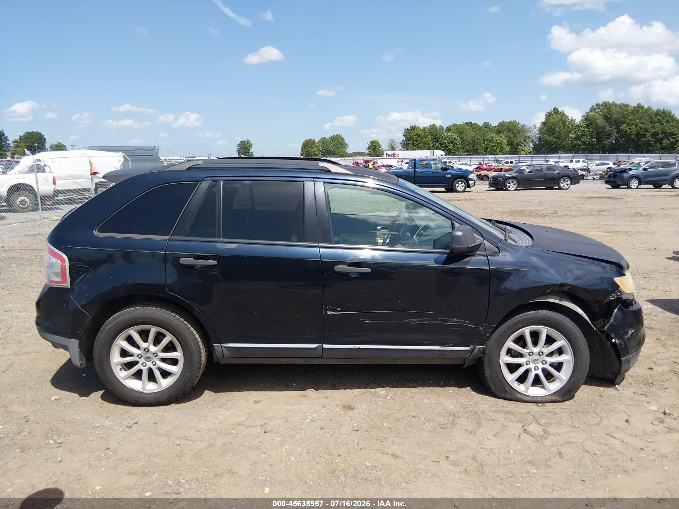 2008 Ford Edge Se Black vin: 2FMDK36C28BA27754