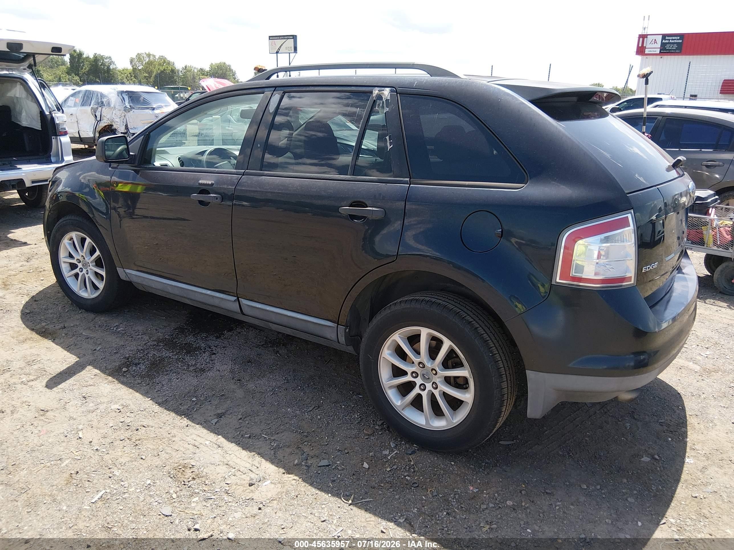 2008 Ford Edge Se Black vin: 2FMDK36C28BA27754
