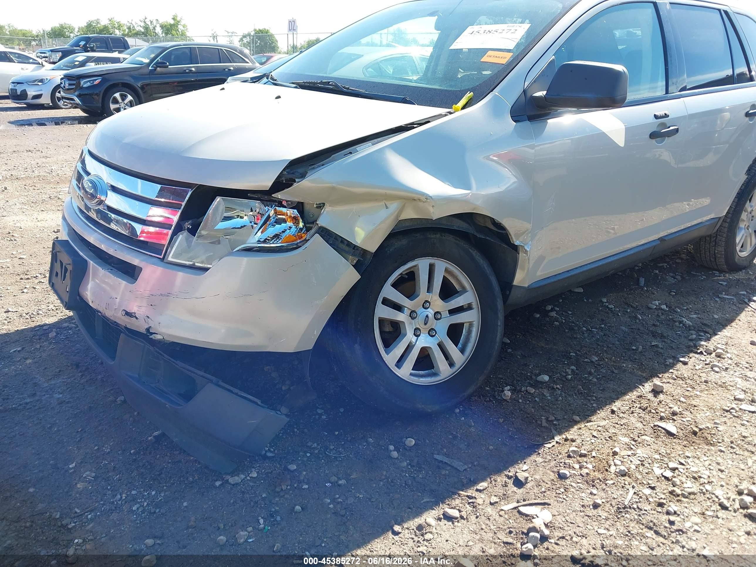2007 Ford Edge Se White vin: 2FMDK36C37BB34228