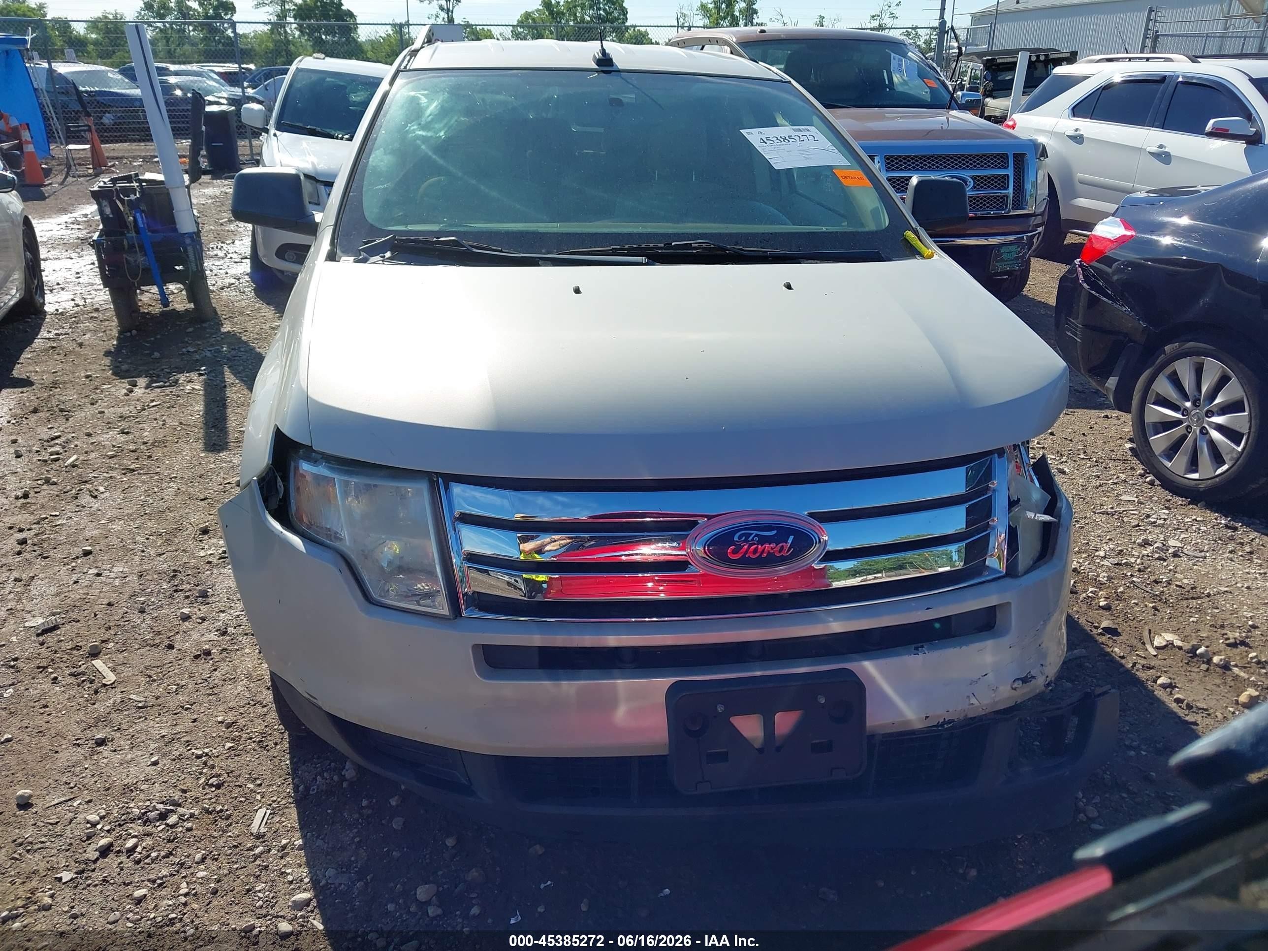 2007 Ford Edge Se White vin: 2FMDK36C37BB34228