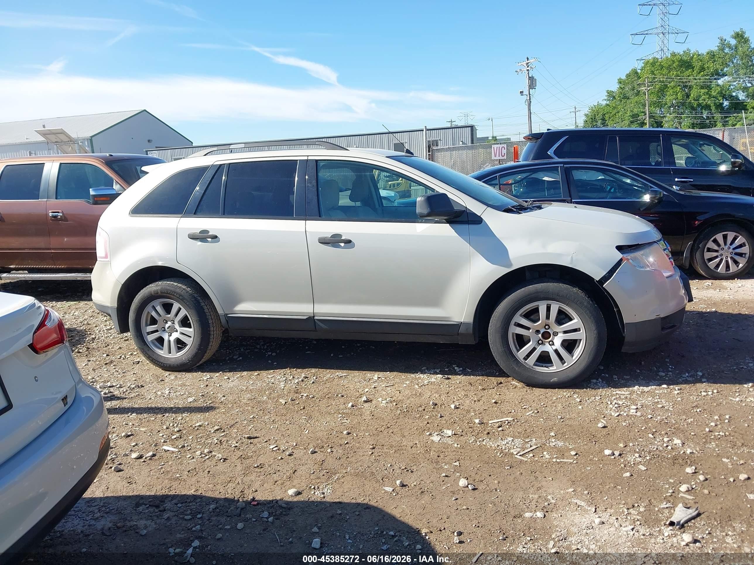 2007 Ford Edge Se White vin: 2FMDK36C37BB34228