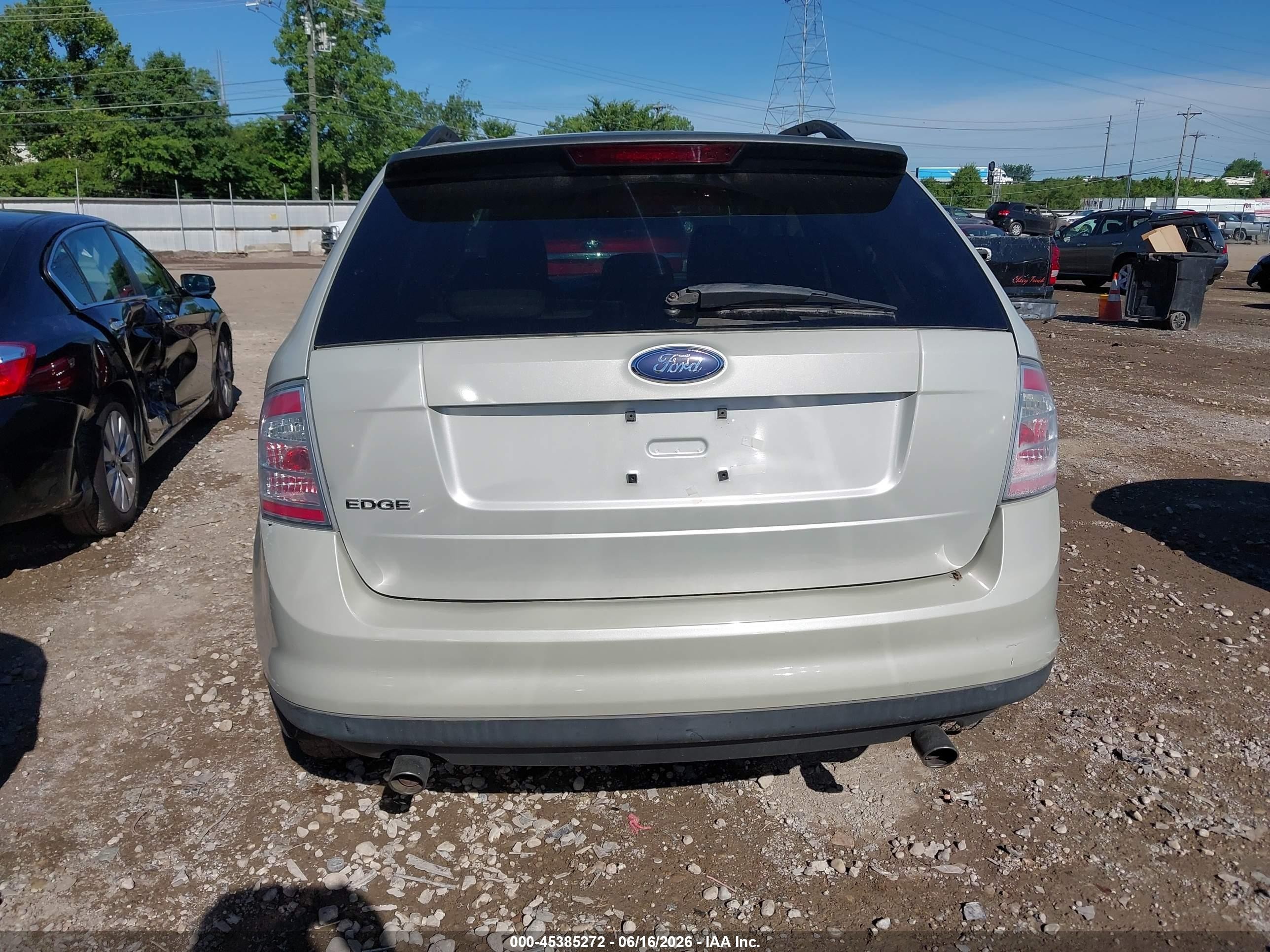 2007 Ford Edge Se White vin: 2FMDK36C37BB34228