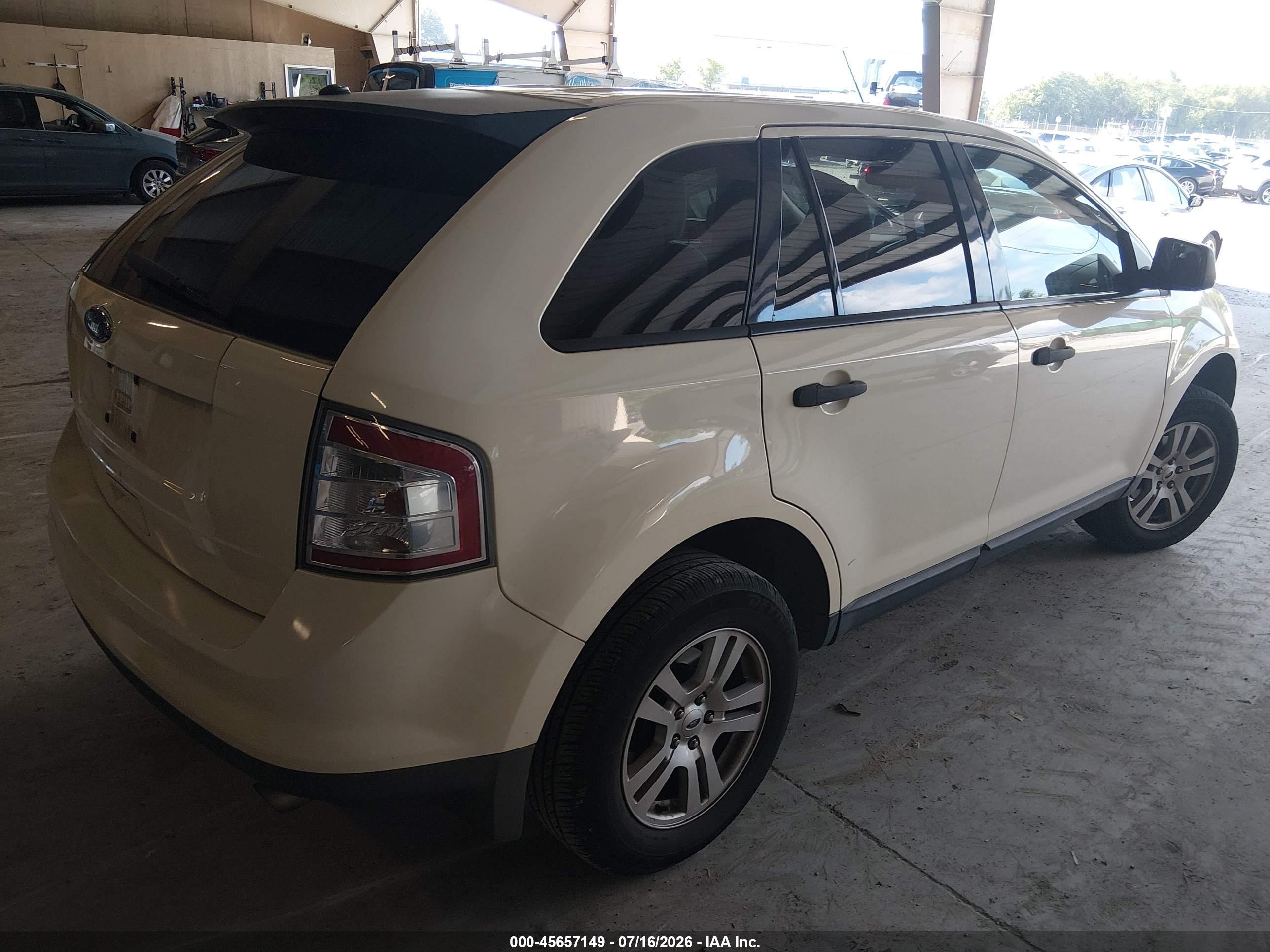 2008 Ford Edge Se White vin: 2FMDK36C38BA01454