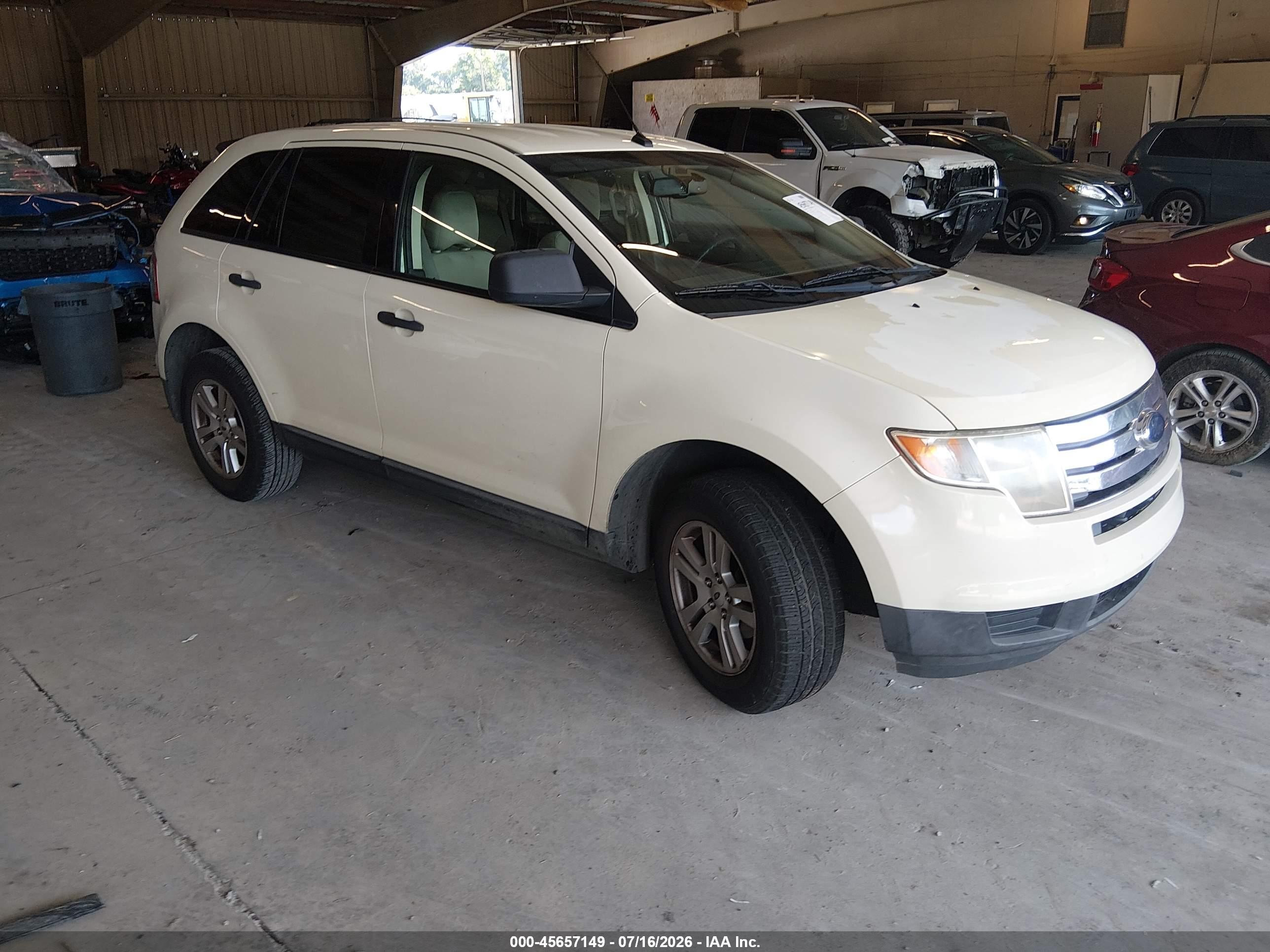 2008 Ford Edge Se White vin: 2FMDK36C38BA01454