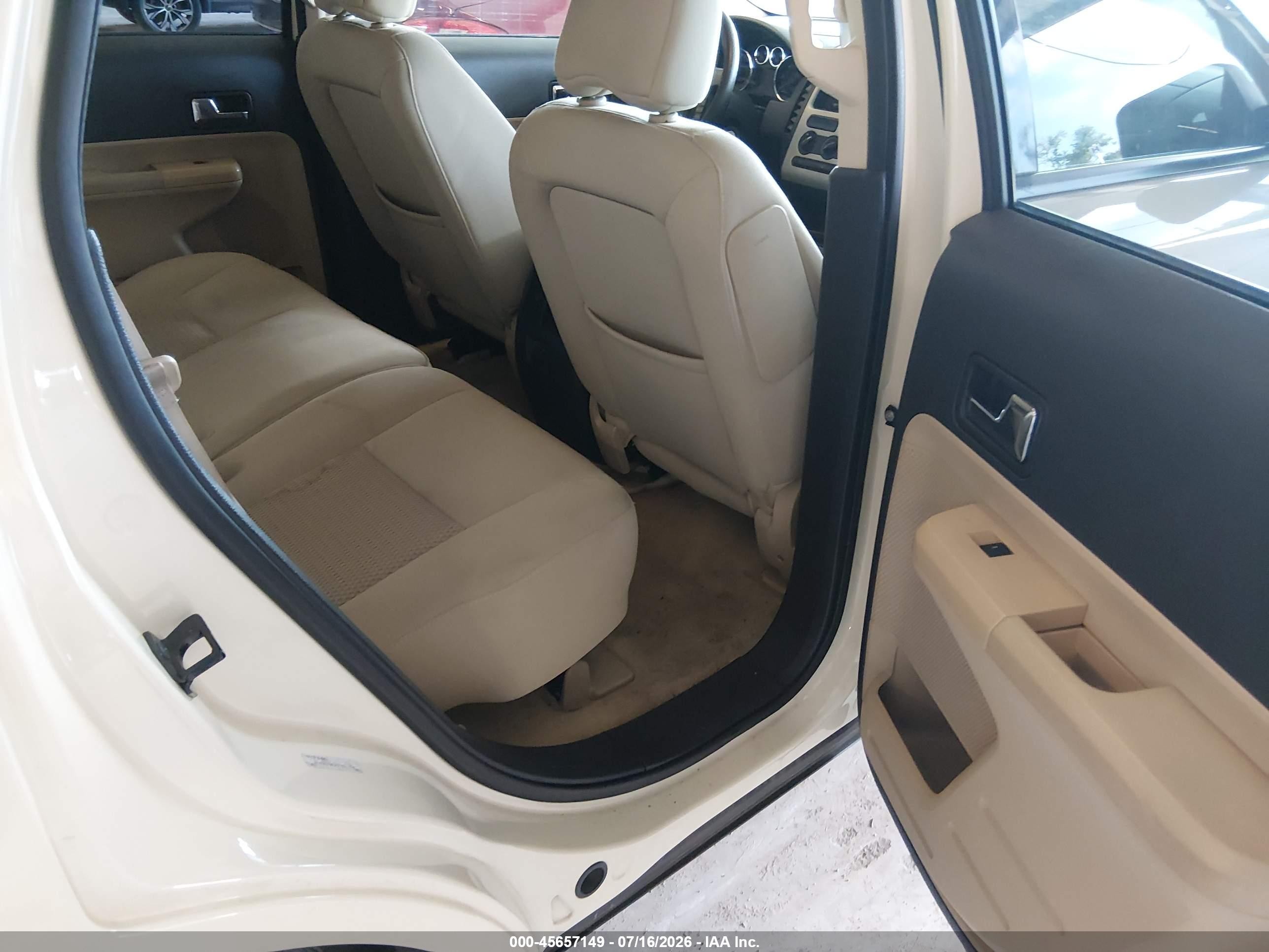 2008 Ford Edge Se White vin: 2FMDK36C38BA01454