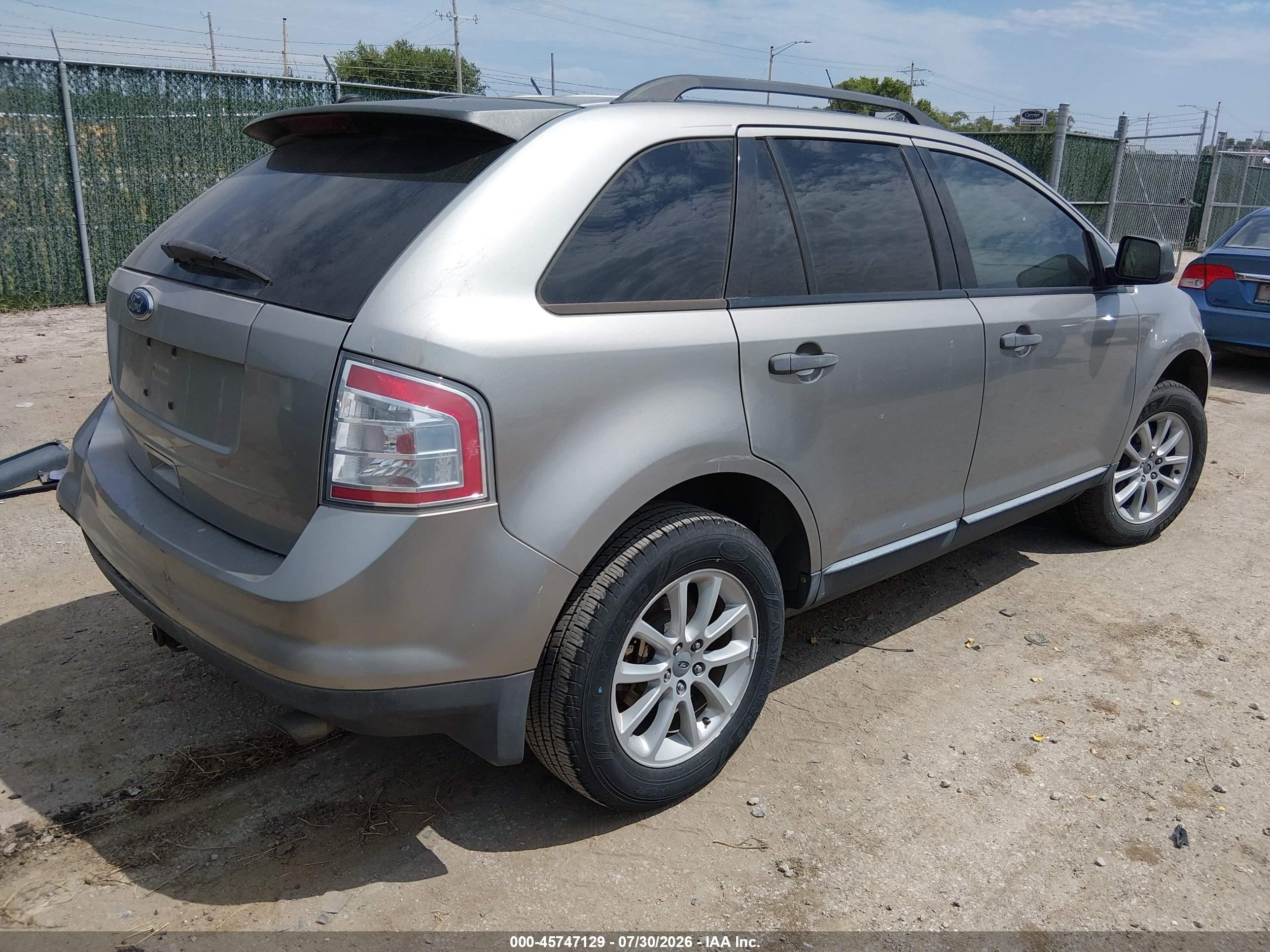 2008 Ford Edge Se Серый vin: 2FMDK36C48BA16867