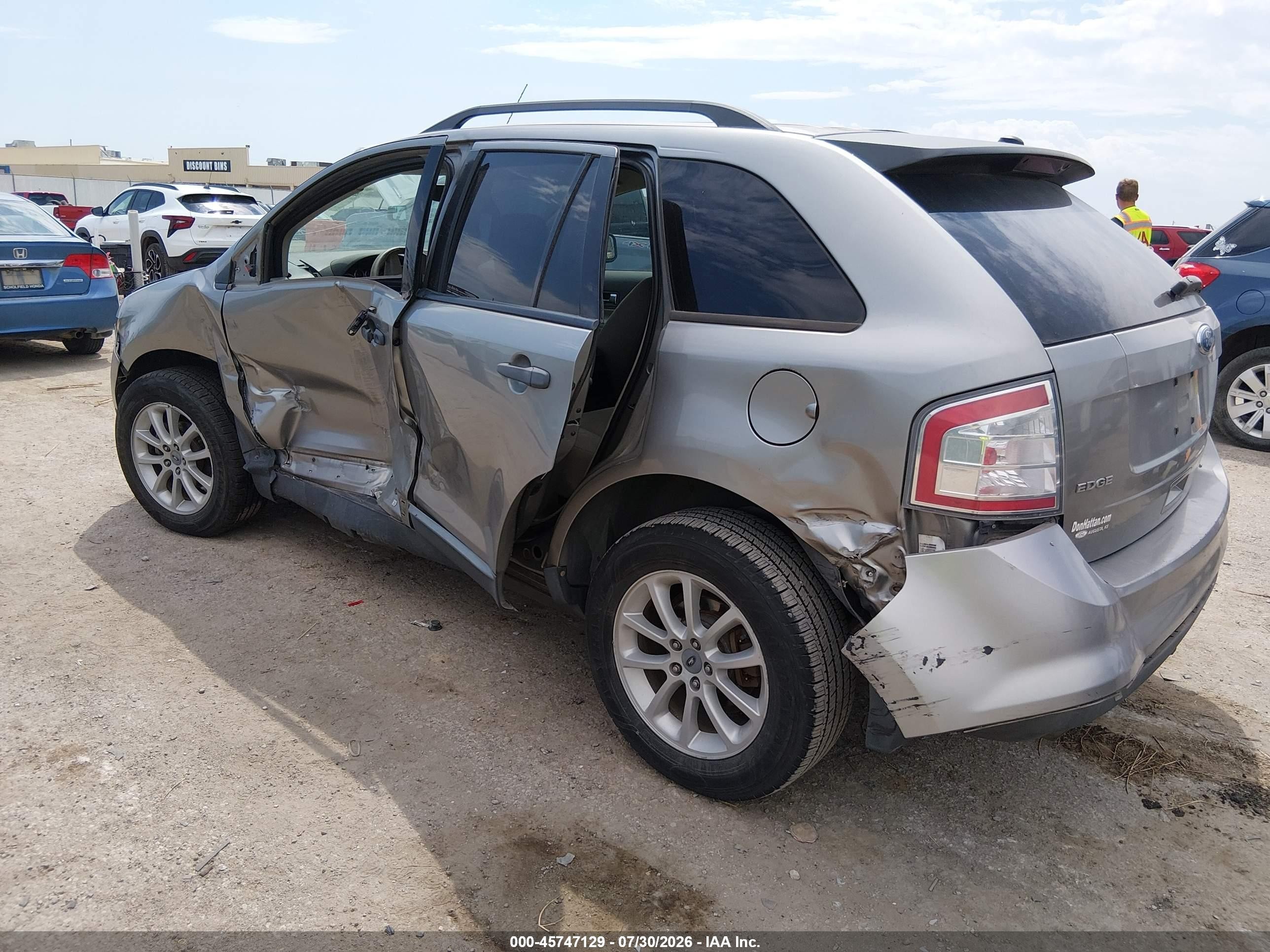 2008 Ford Edge Se Серый vin: 2FMDK36C48BA16867