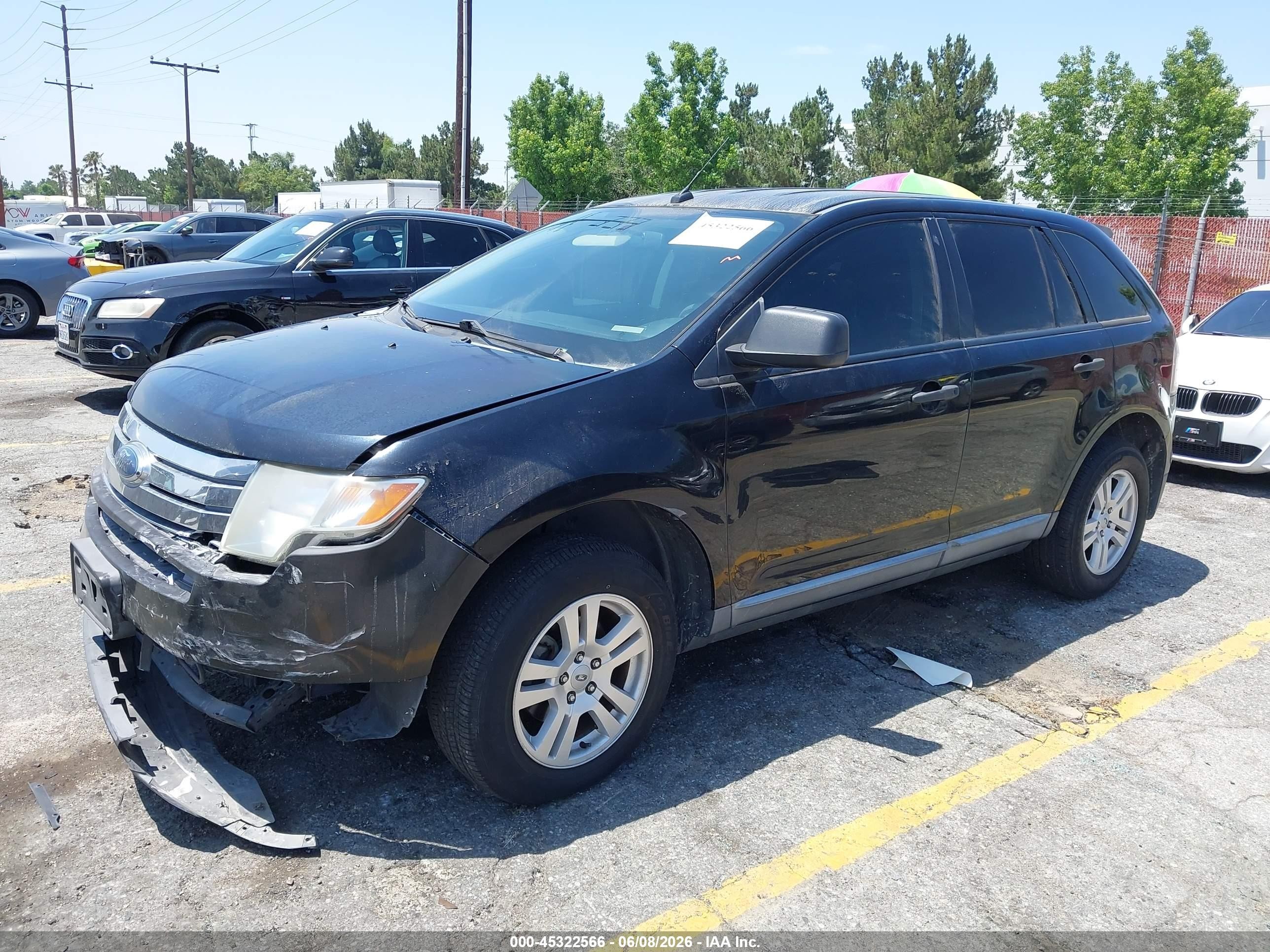 2008 Ford Edge Se Black vin: 2FMDK36C48BA88278