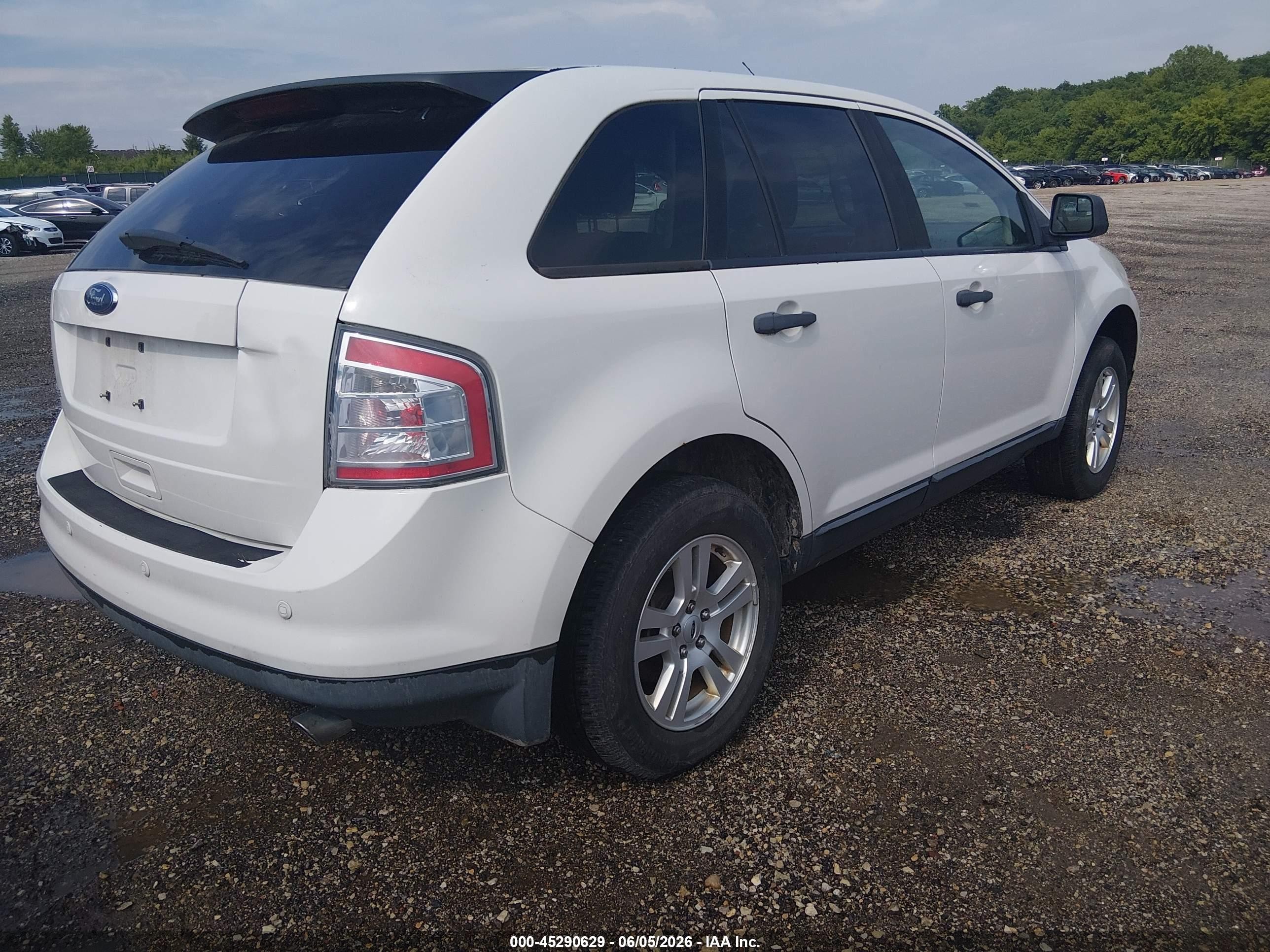 2009 Ford Edge Se White vin: 2FMDK36C49BA96799