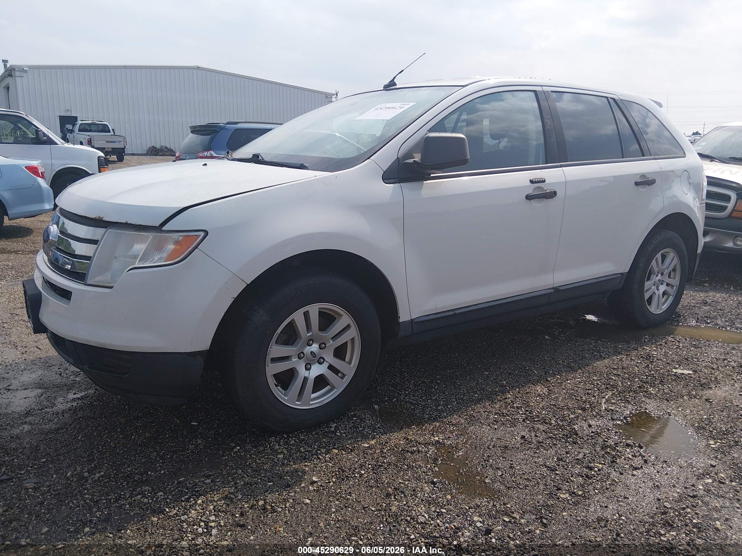 2009 Ford Edge Se White vin: 2FMDK36C49BA96799