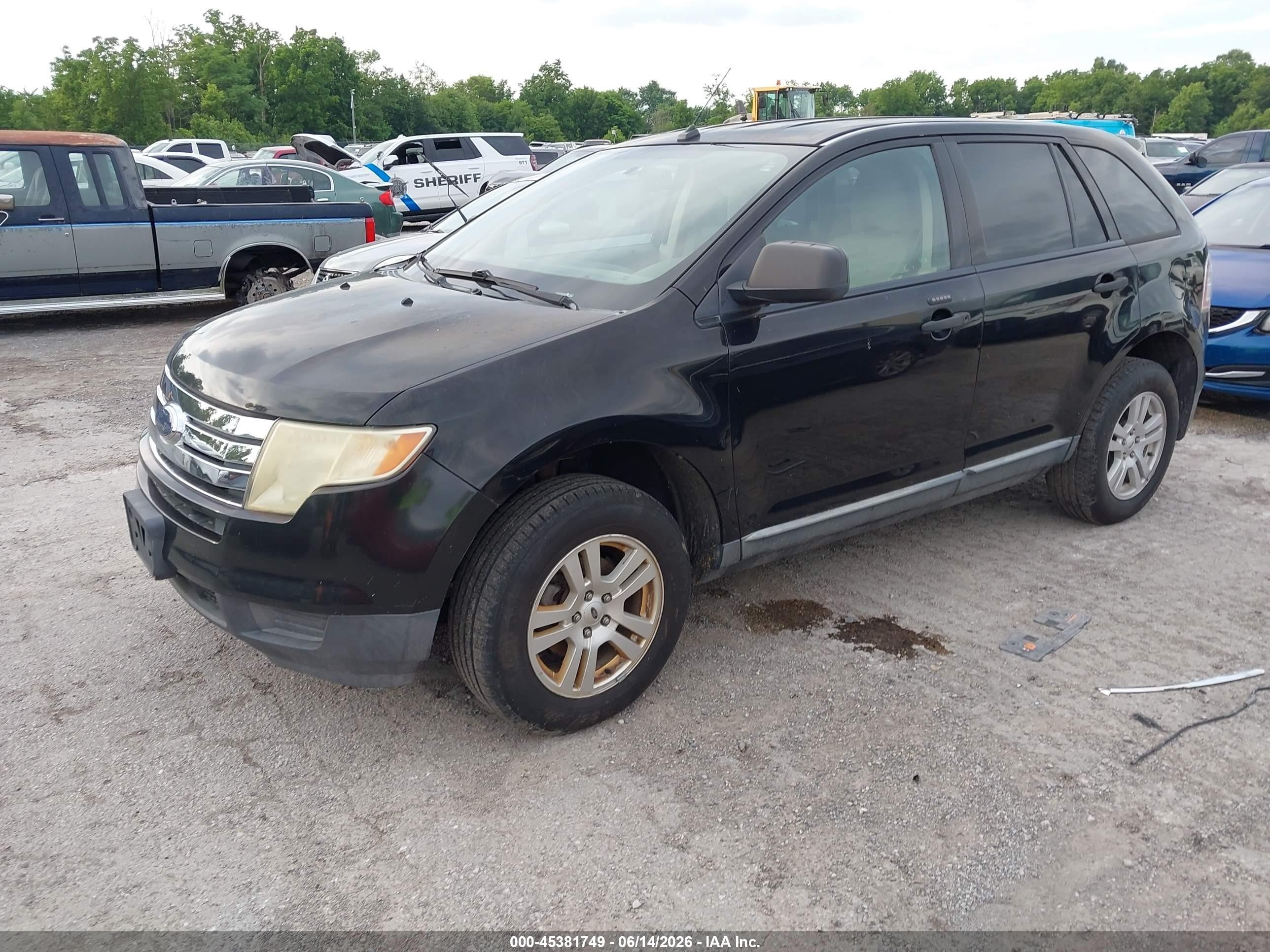2008 Ford Edge Se Black vin: 2FMDK36C58BA42197