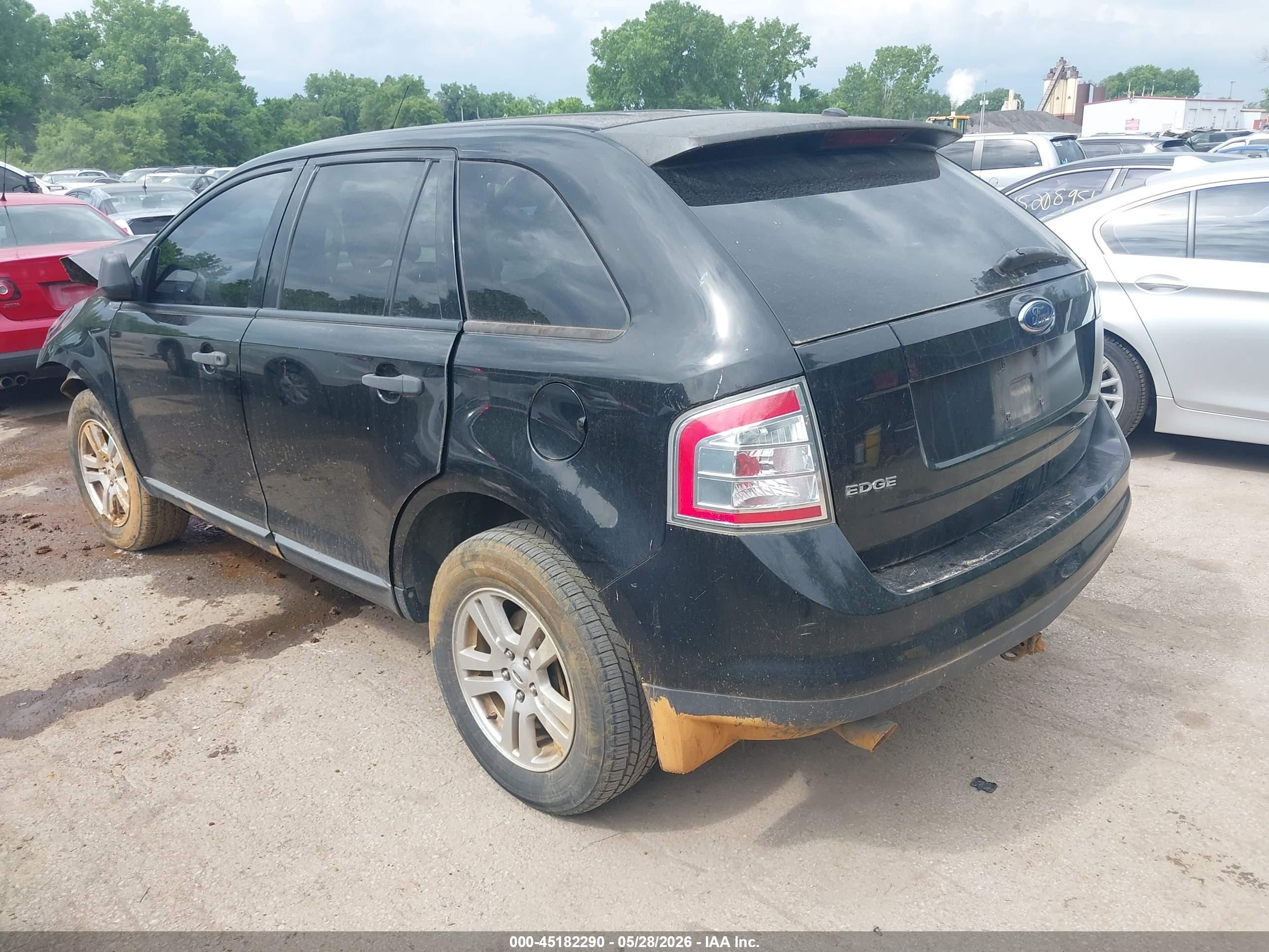 2007 Ford Edge Se Черный vin: 2FMDK36C67BB55316
