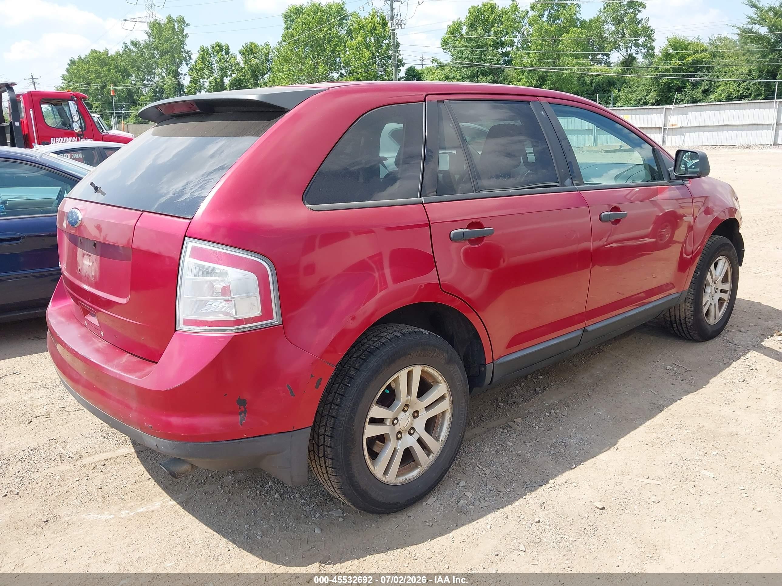 2008 Ford Edge Se Red vin: 2FMDK36C68BA11752