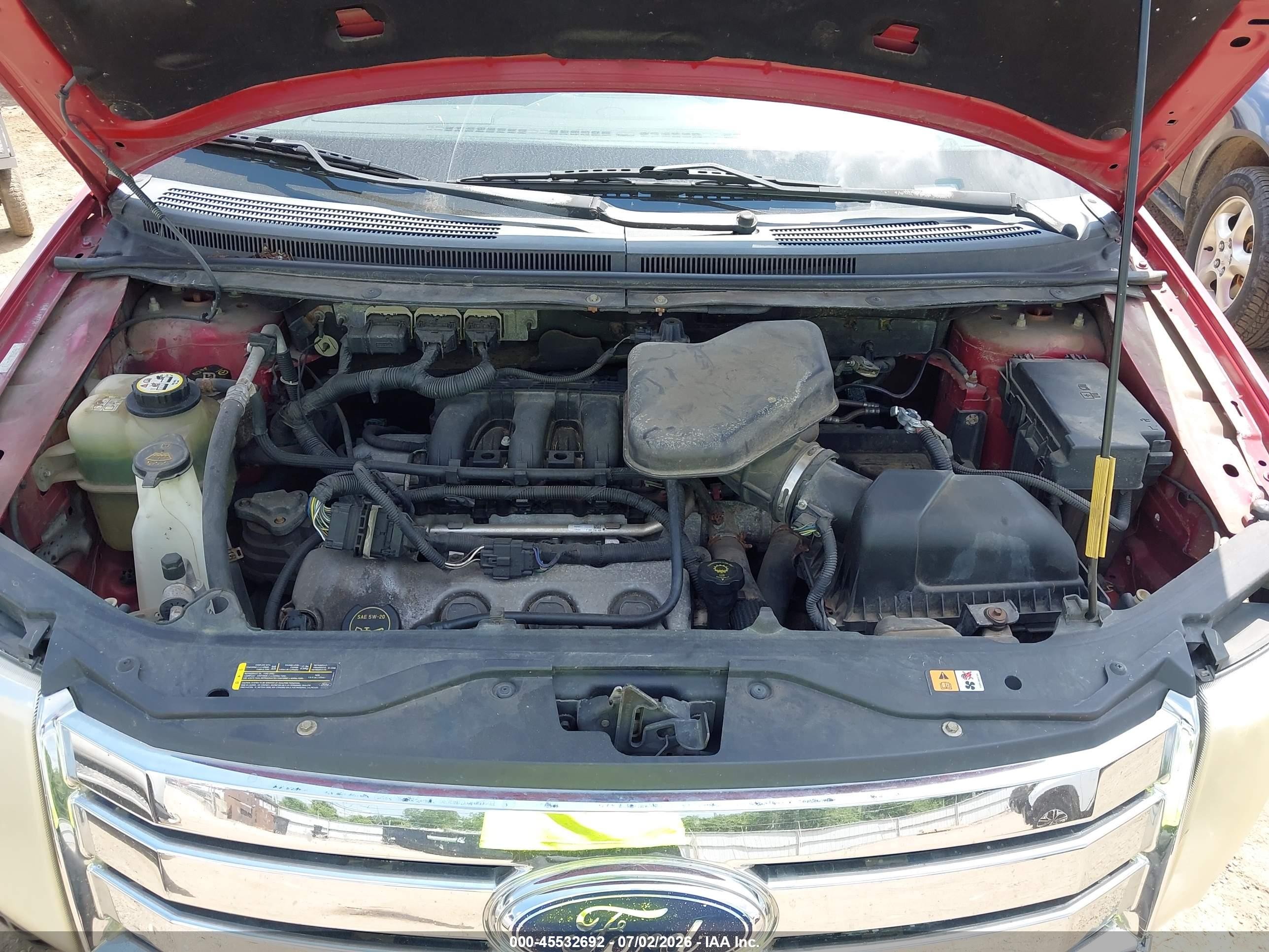 2008 Ford Edge Se Red vin: 2FMDK36C68BA11752