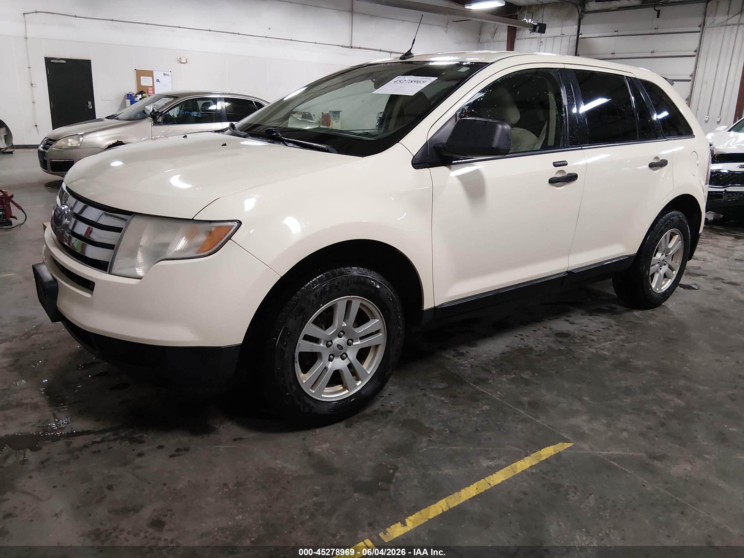 2008 Ford Edge Se White vin: 2FMDK36C68BB25010