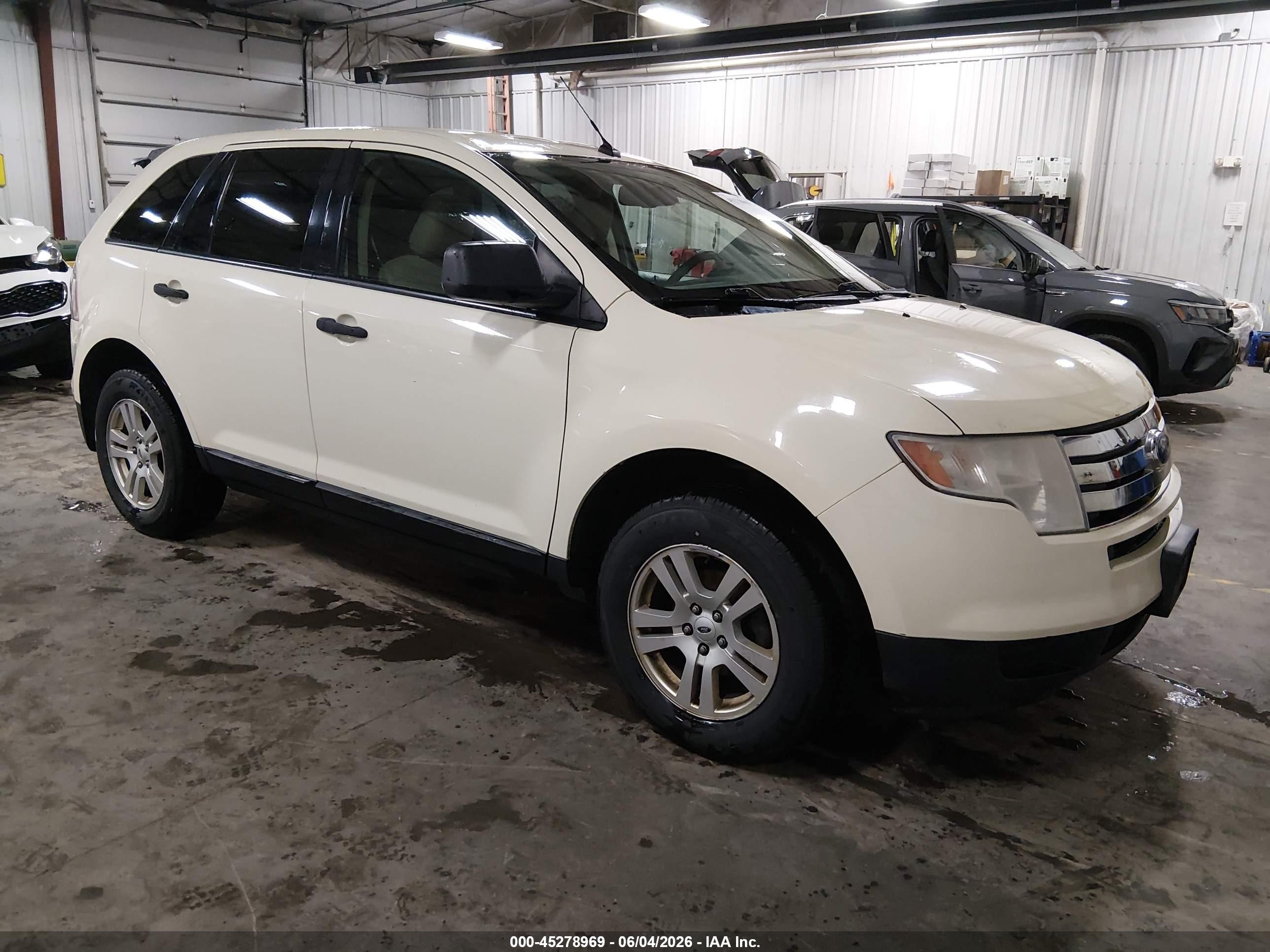 2008 Ford Edge Se White vin: 2FMDK36C68BB25010