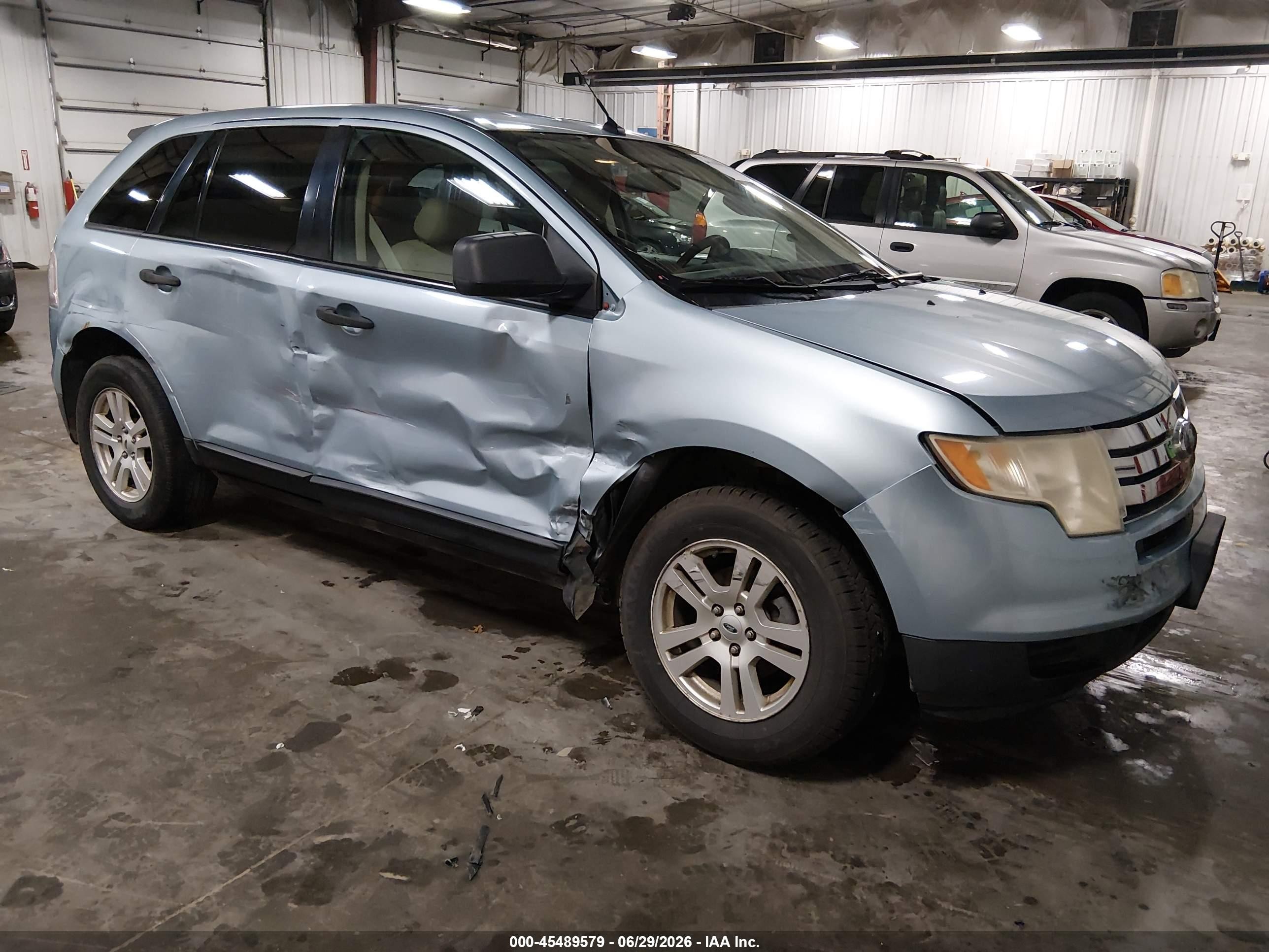 2008 Ford Edge Se Light Blue vin: 2FMDK36C68BB41322