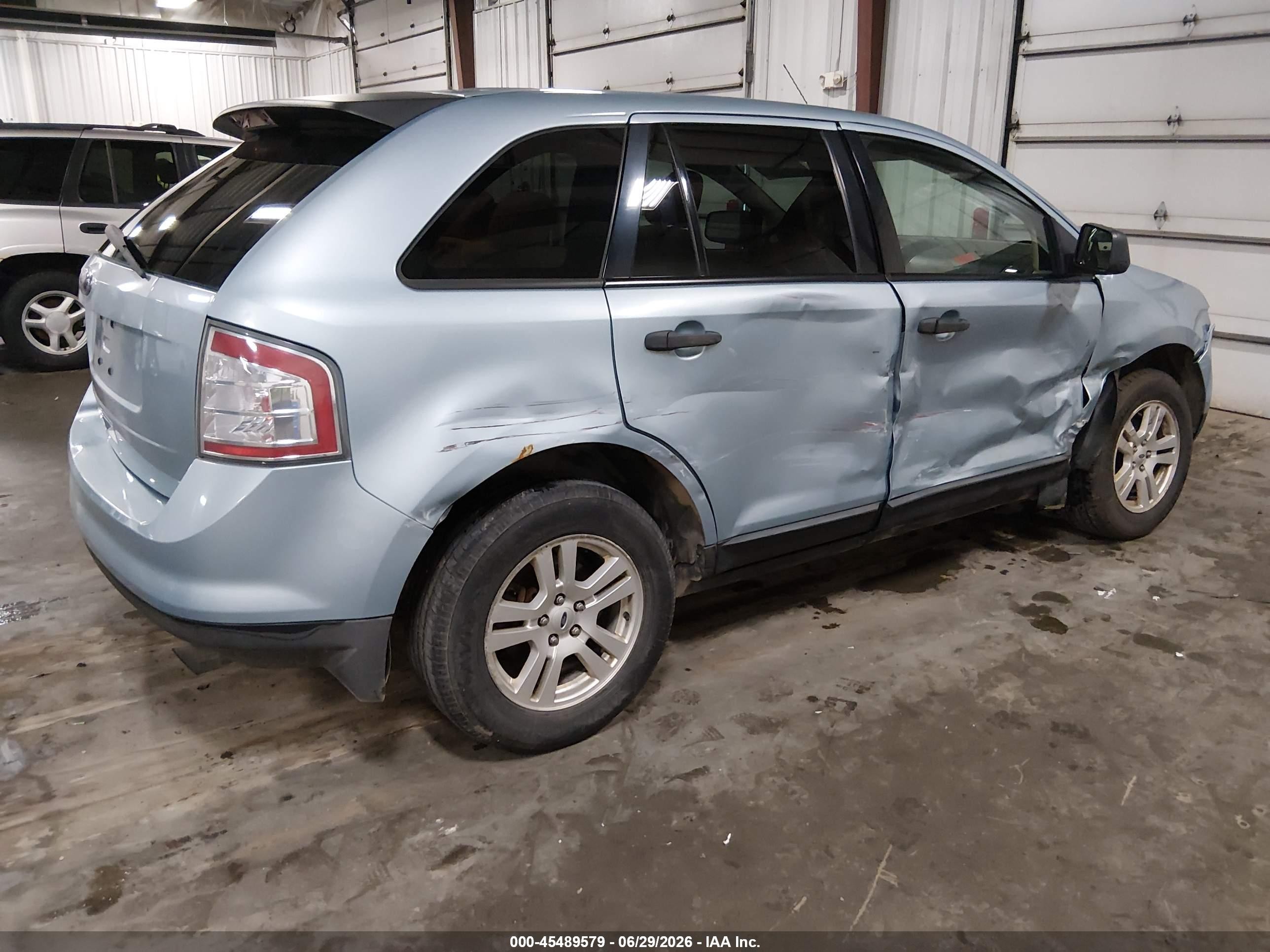 2008 Ford Edge Se Light Blue vin: 2FMDK36C68BB41322