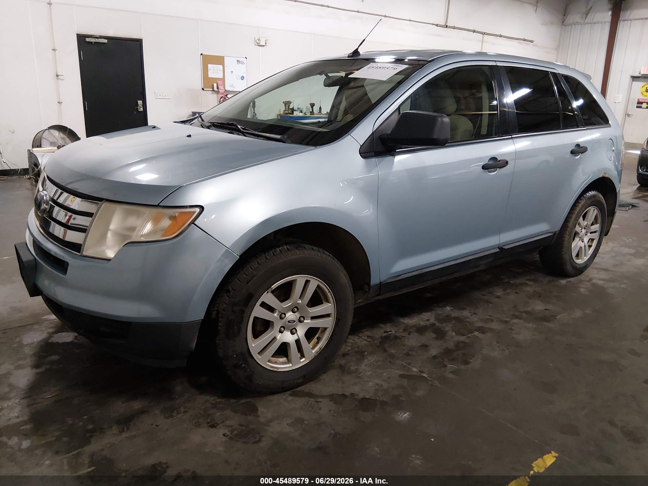 2008 Ford Edge Se Light Blue vin: 2FMDK36C68BB41322