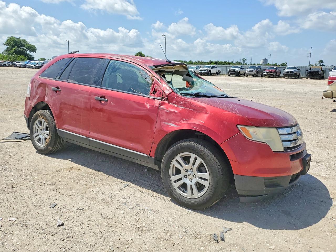 2007 Ford Edge Se Red vin: 2FMDK36C77BB60850