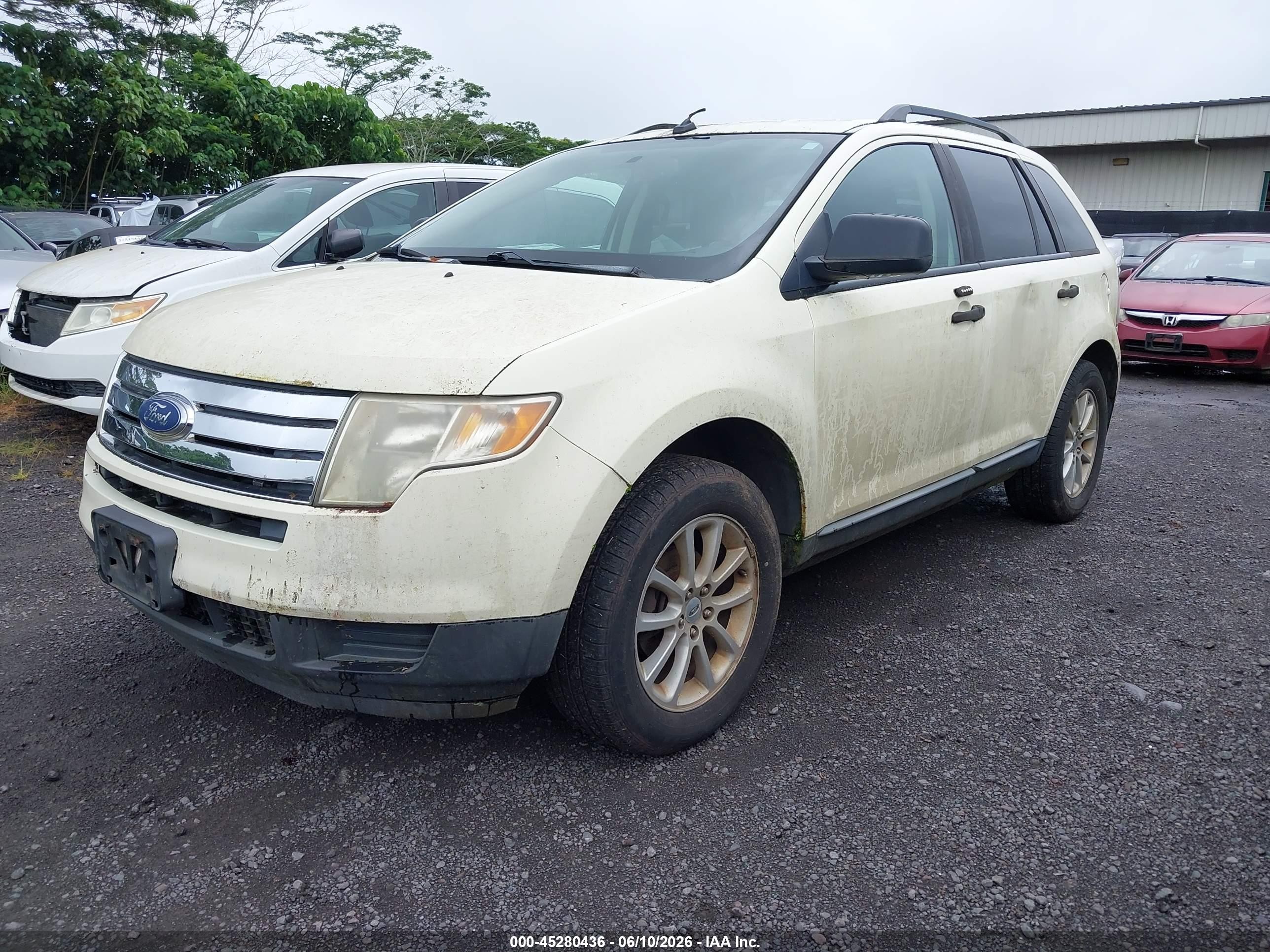 2008 Ford Edge Se White vin: 2FMDK36C88BA01109
