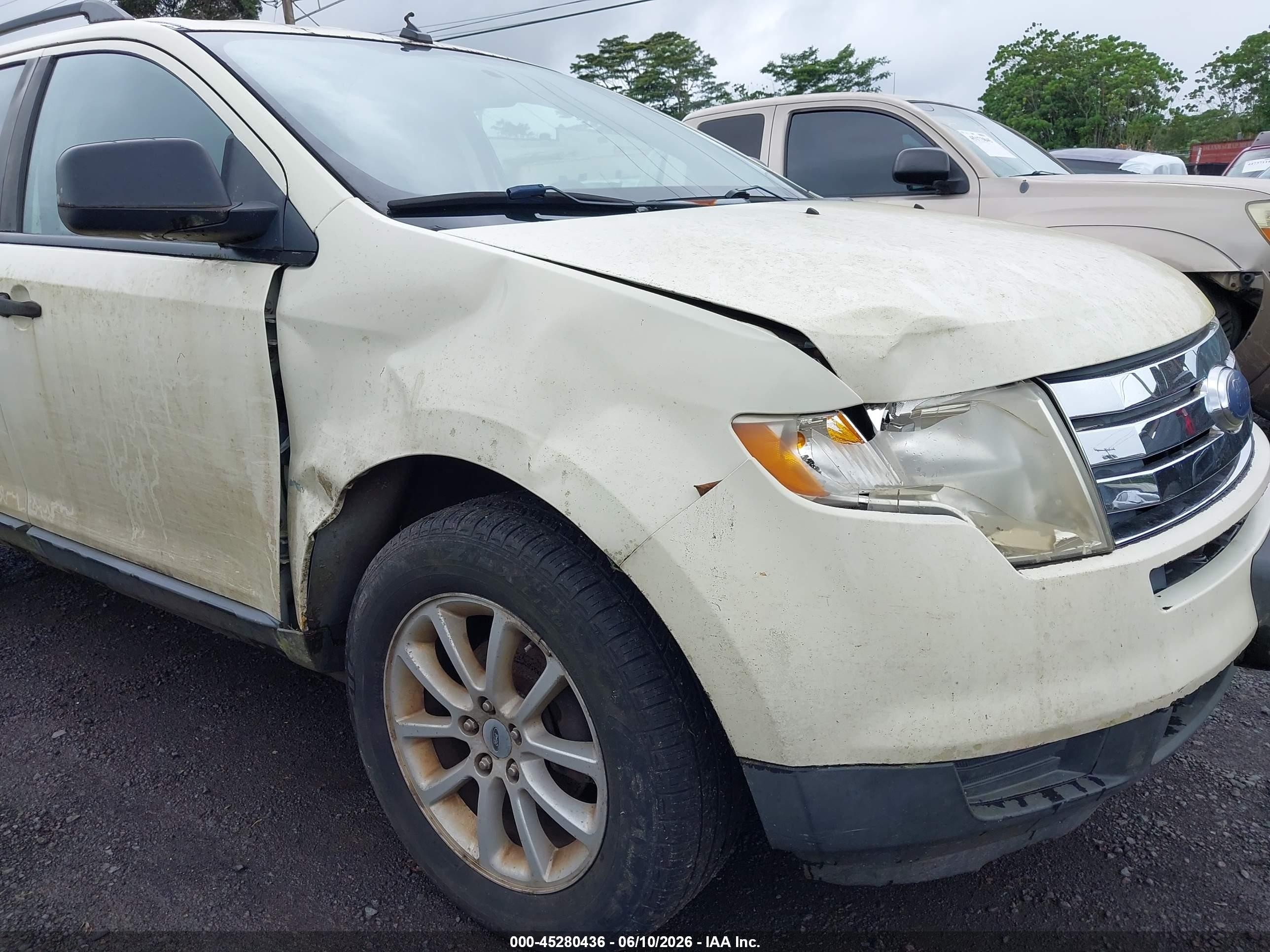 2008 Ford Edge Se White vin: 2FMDK36C88BA01109