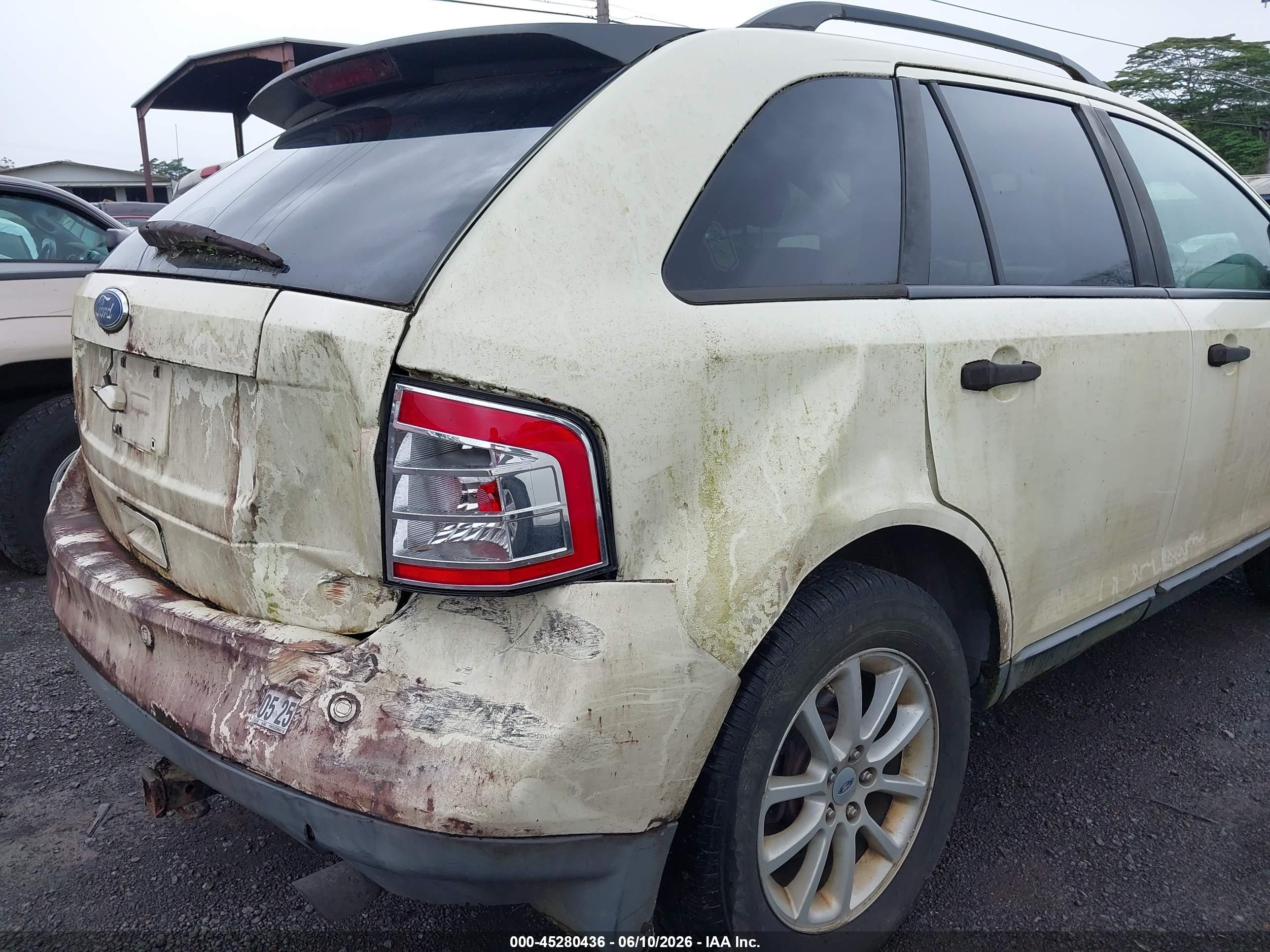 2008 Ford Edge Se White vin: 2FMDK36C88BA01109
