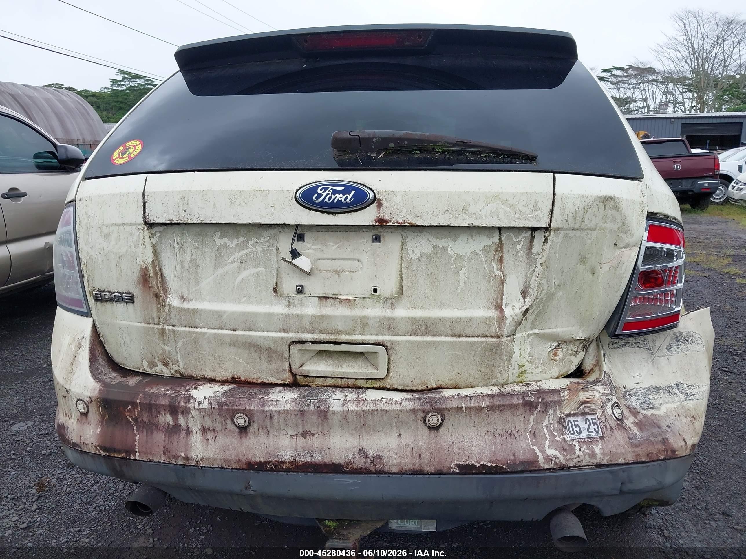 2008 Ford Edge Se White vin: 2FMDK36C88BA01109