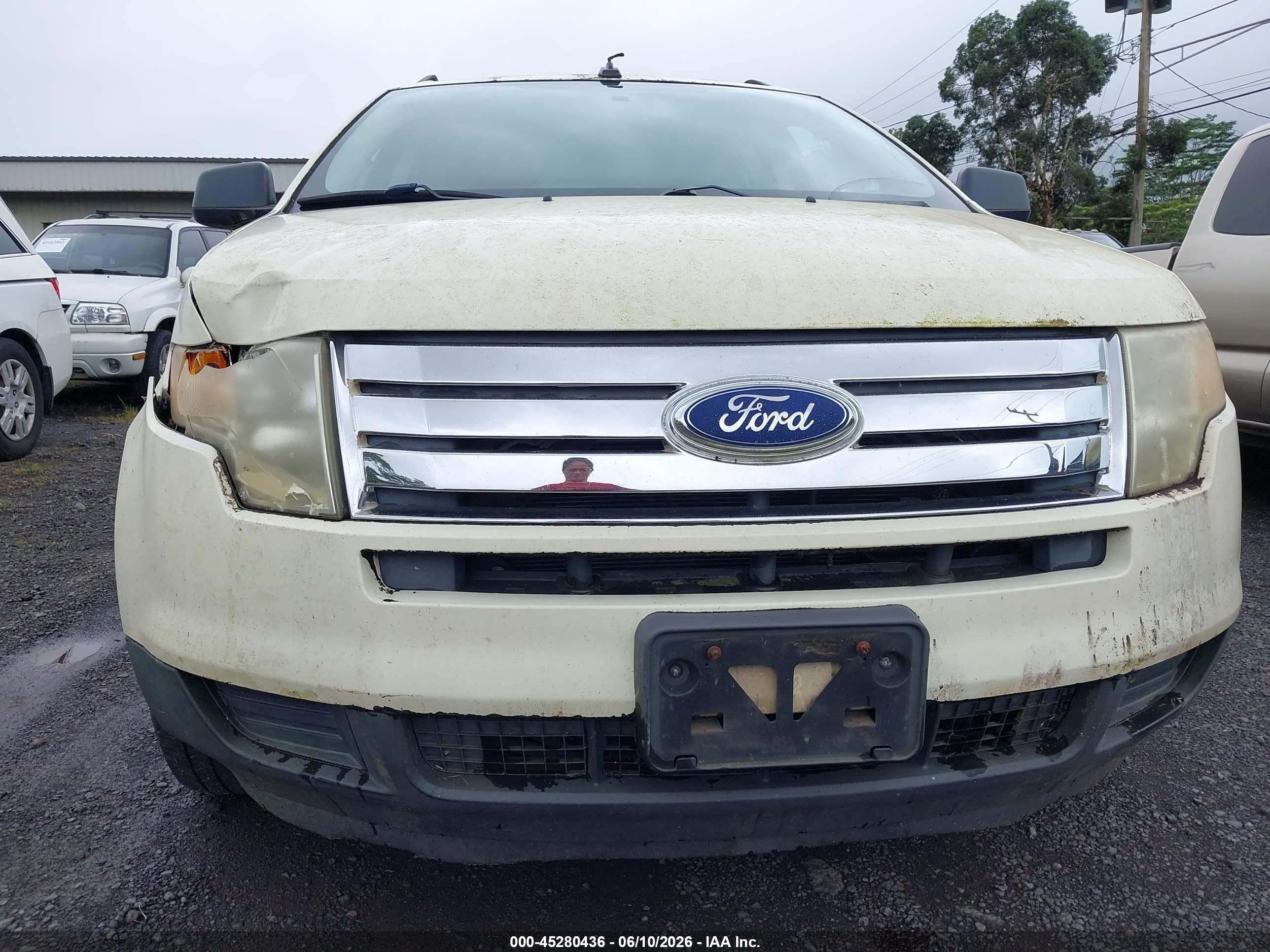 2008 Ford Edge Se White vin: 2FMDK36C88BA01109