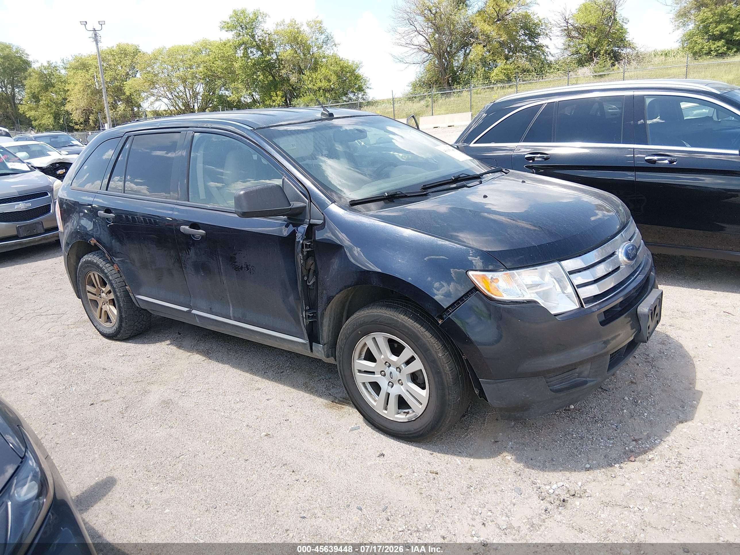 2008 Ford Edge Se Black vin: 2FMDK36C88BA31839