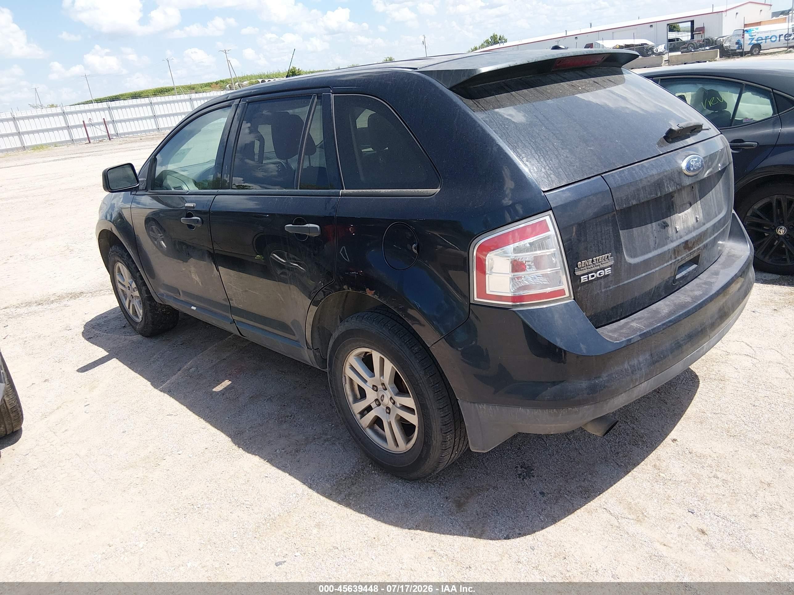 2008 Ford Edge Se Black vin: 2FMDK36C88BA31839