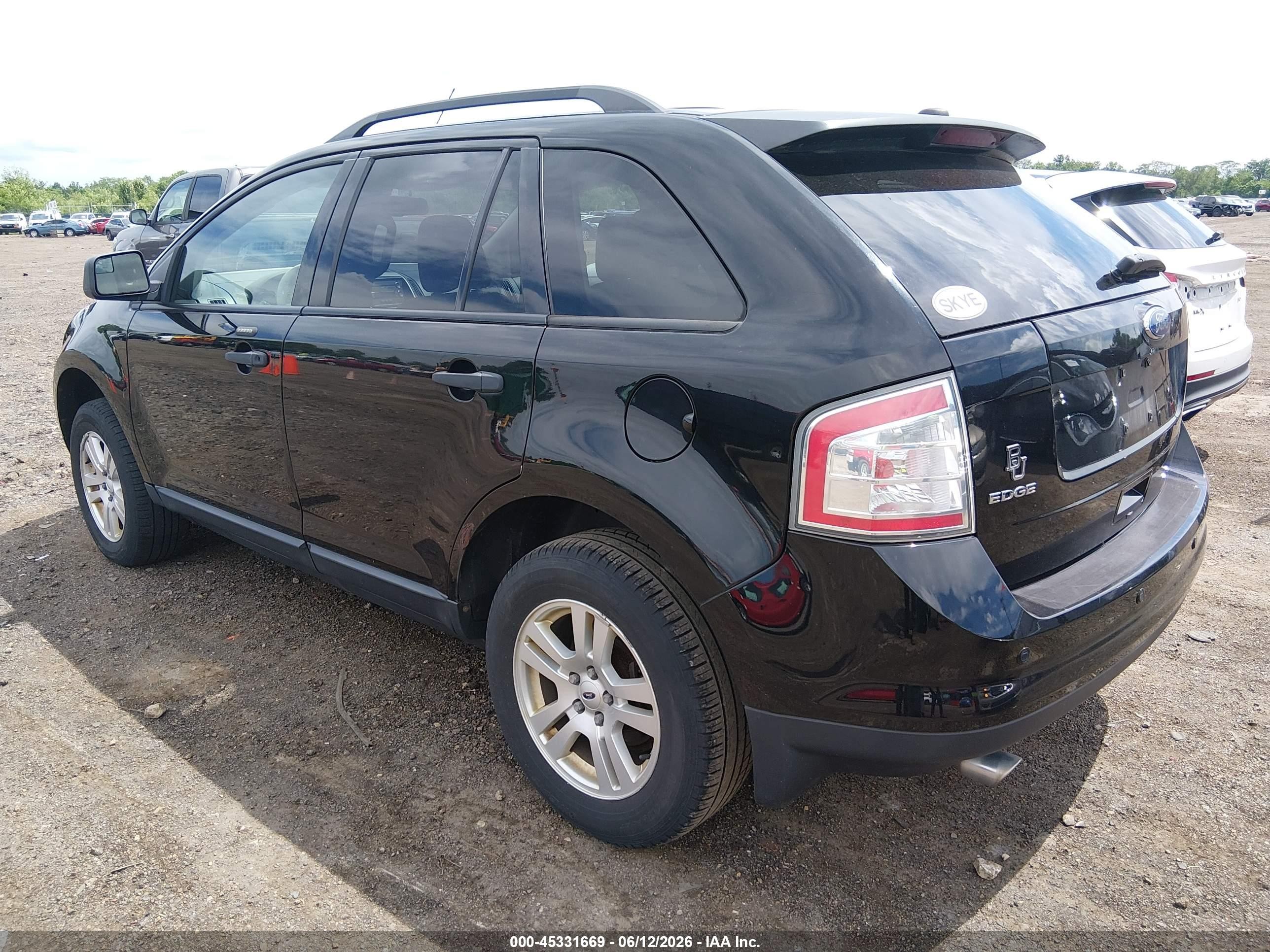 2009 Ford Edge Se Black vin: 2FMDK36C89BA56113
