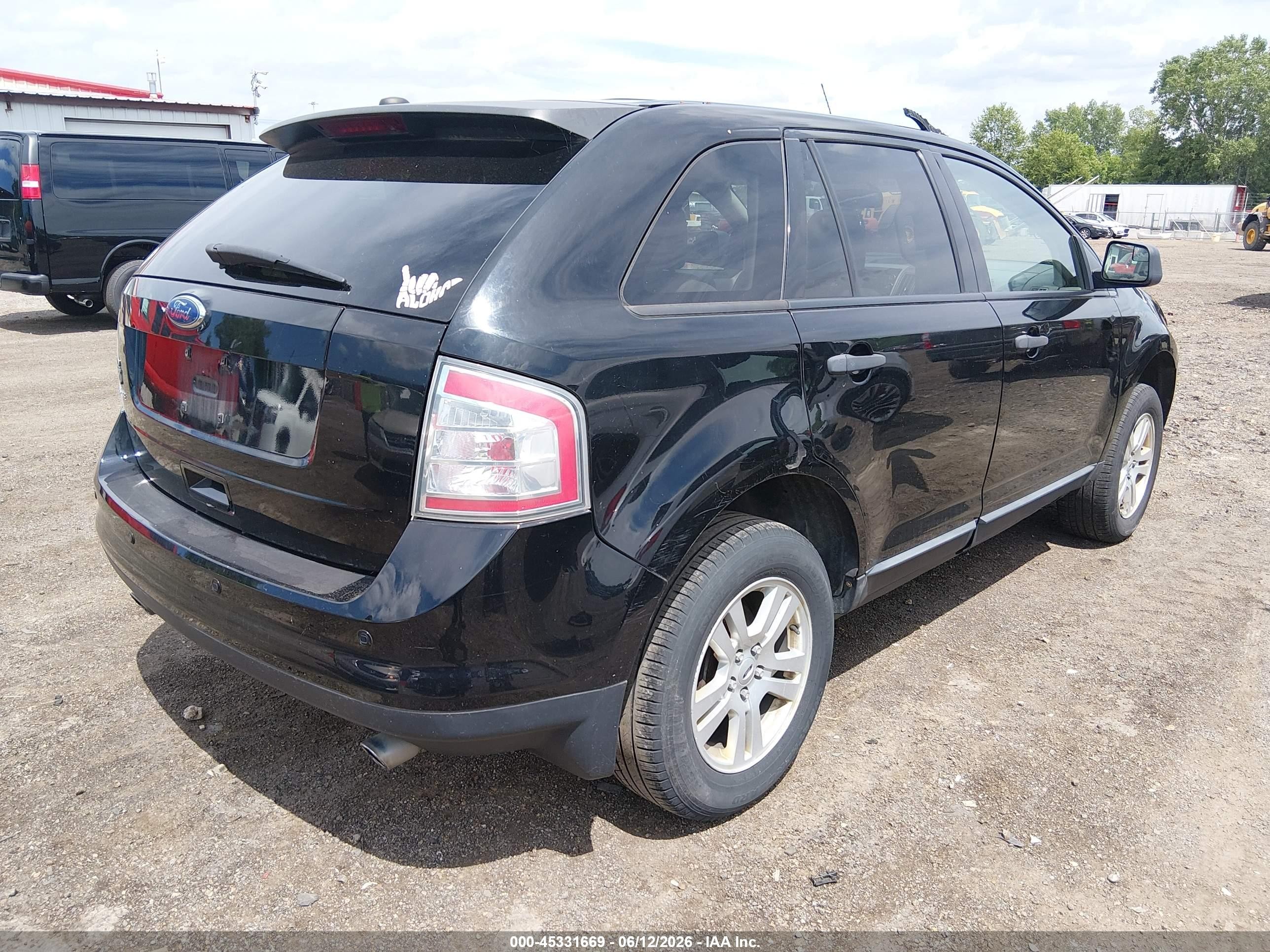 2009 Ford Edge Se Black vin: 2FMDK36C89BA56113