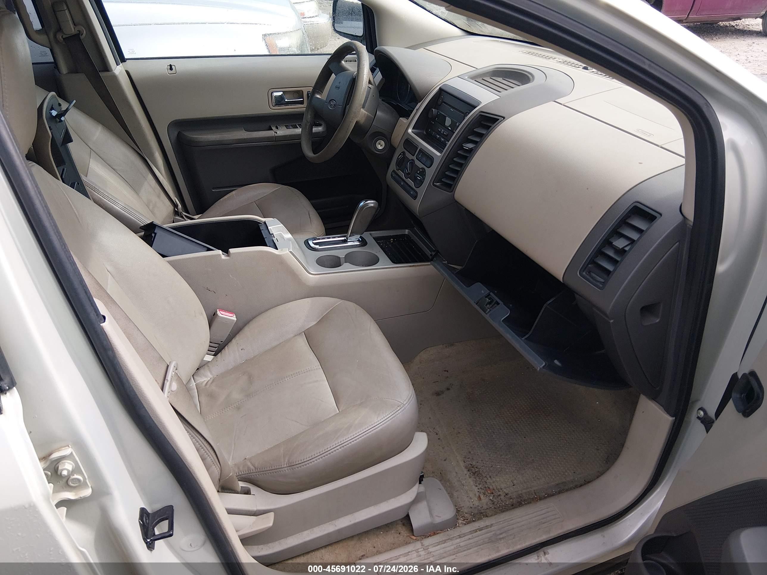 2007 Ford Edge Se White vin: 2FMDK36C97BA93913