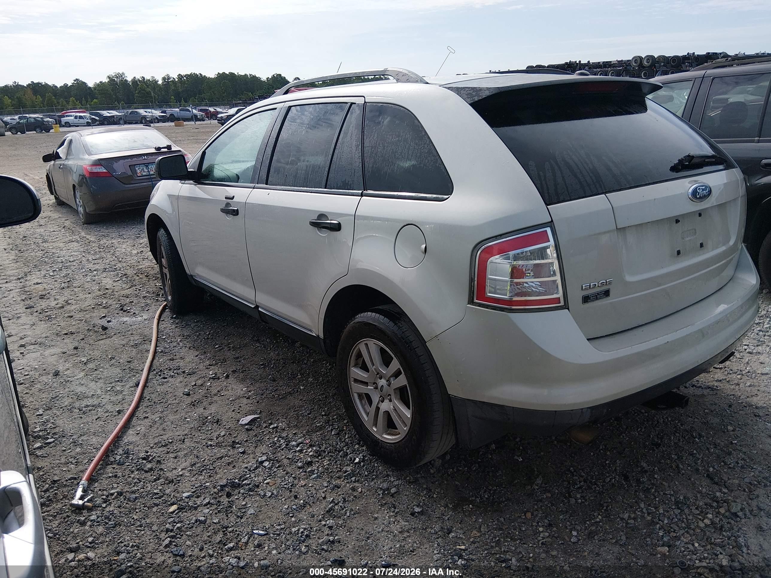 2007 Ford Edge Se White vin: 2FMDK36C97BA93913