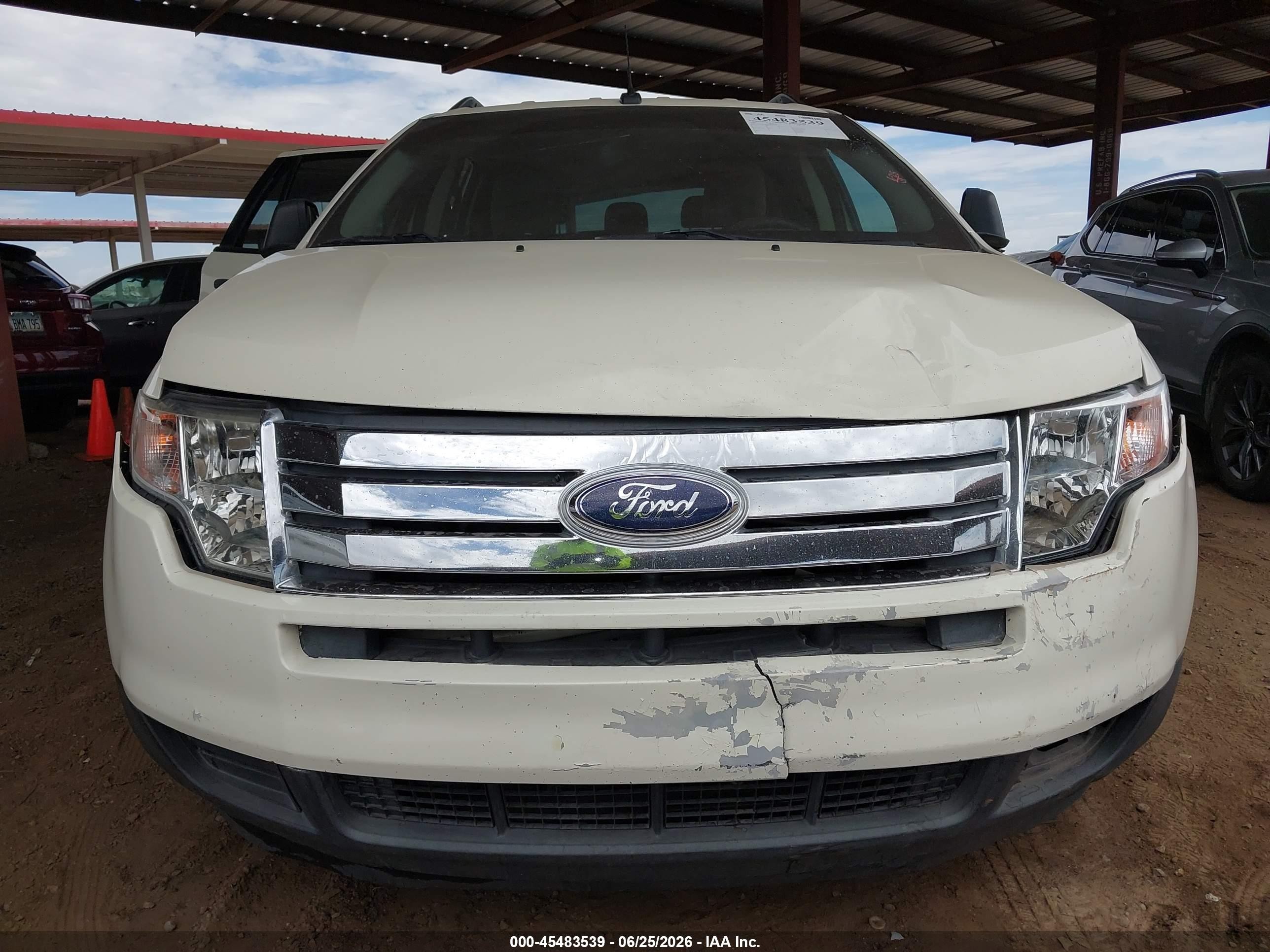 2007 Ford Edge Se Cream vin: 2FMDK36C97BB56900