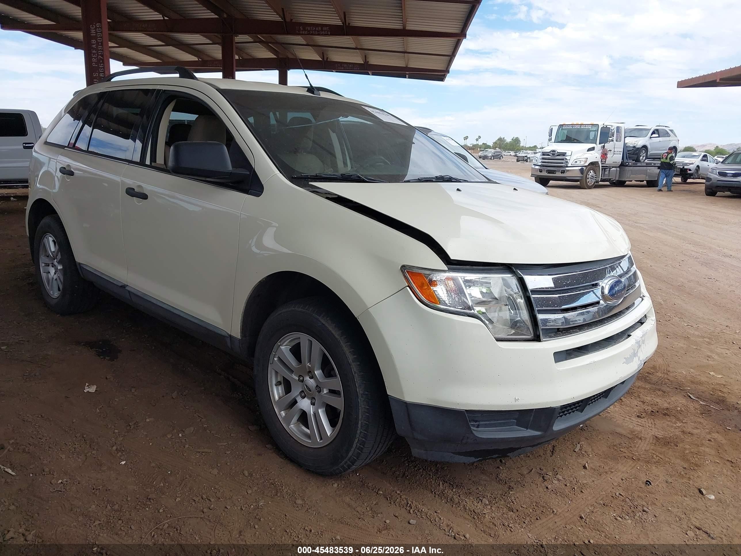 2007 Ford Edge Se Cream vin: 2FMDK36C97BB56900
