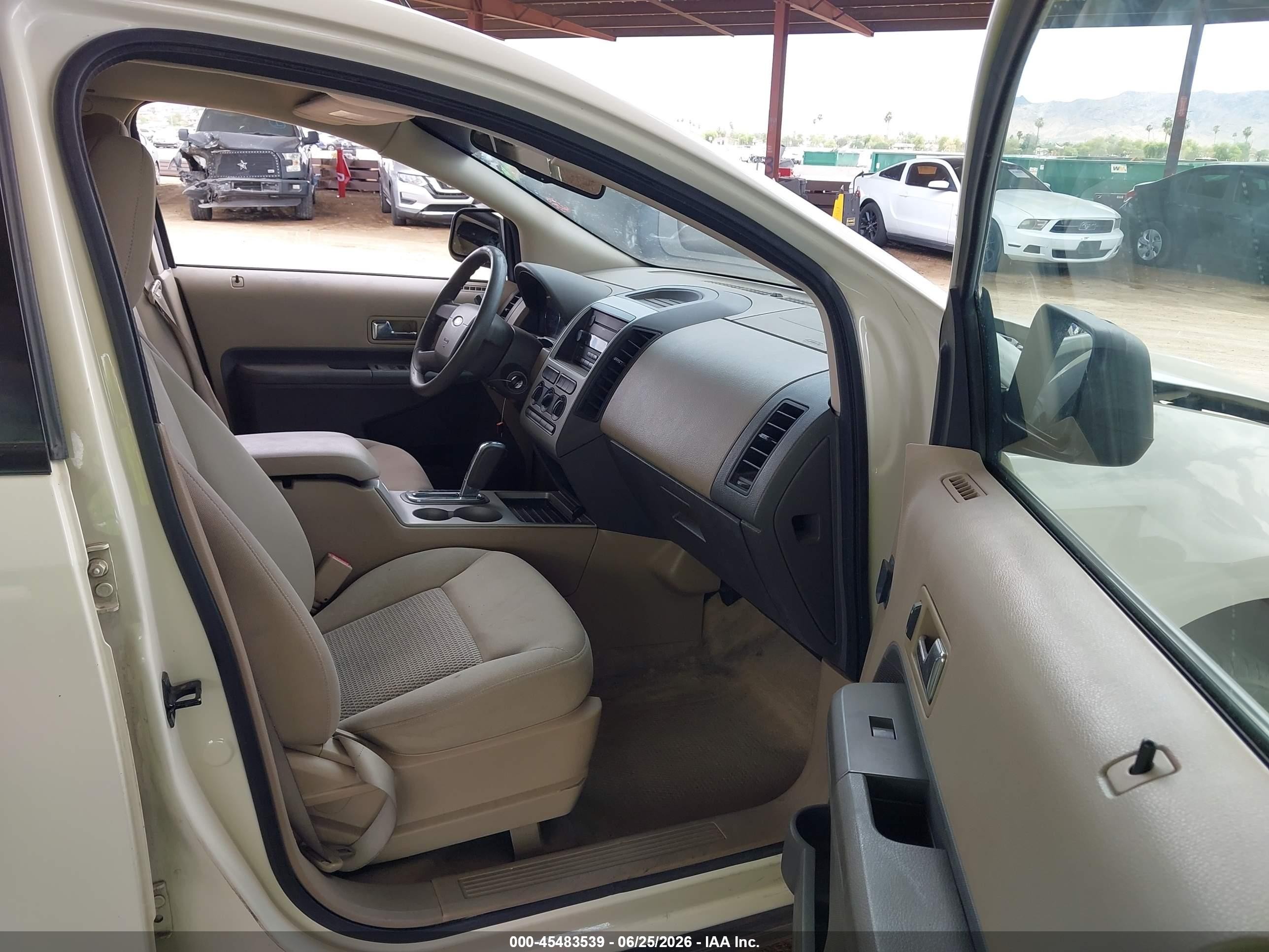 2007 Ford Edge Se Cream vin: 2FMDK36C97BB56900