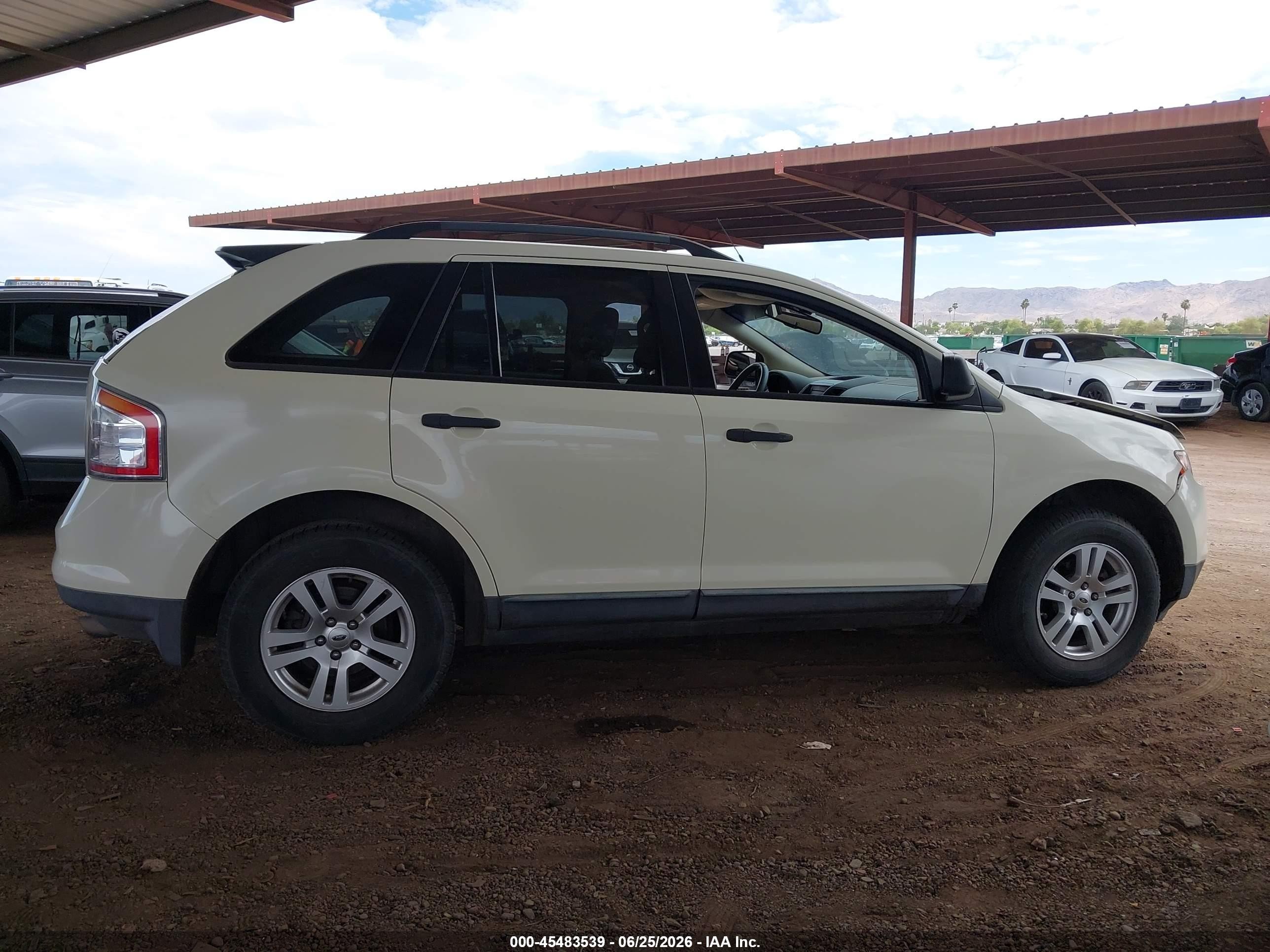2007 Ford Edge Se Cream vin: 2FMDK36C97BB56900