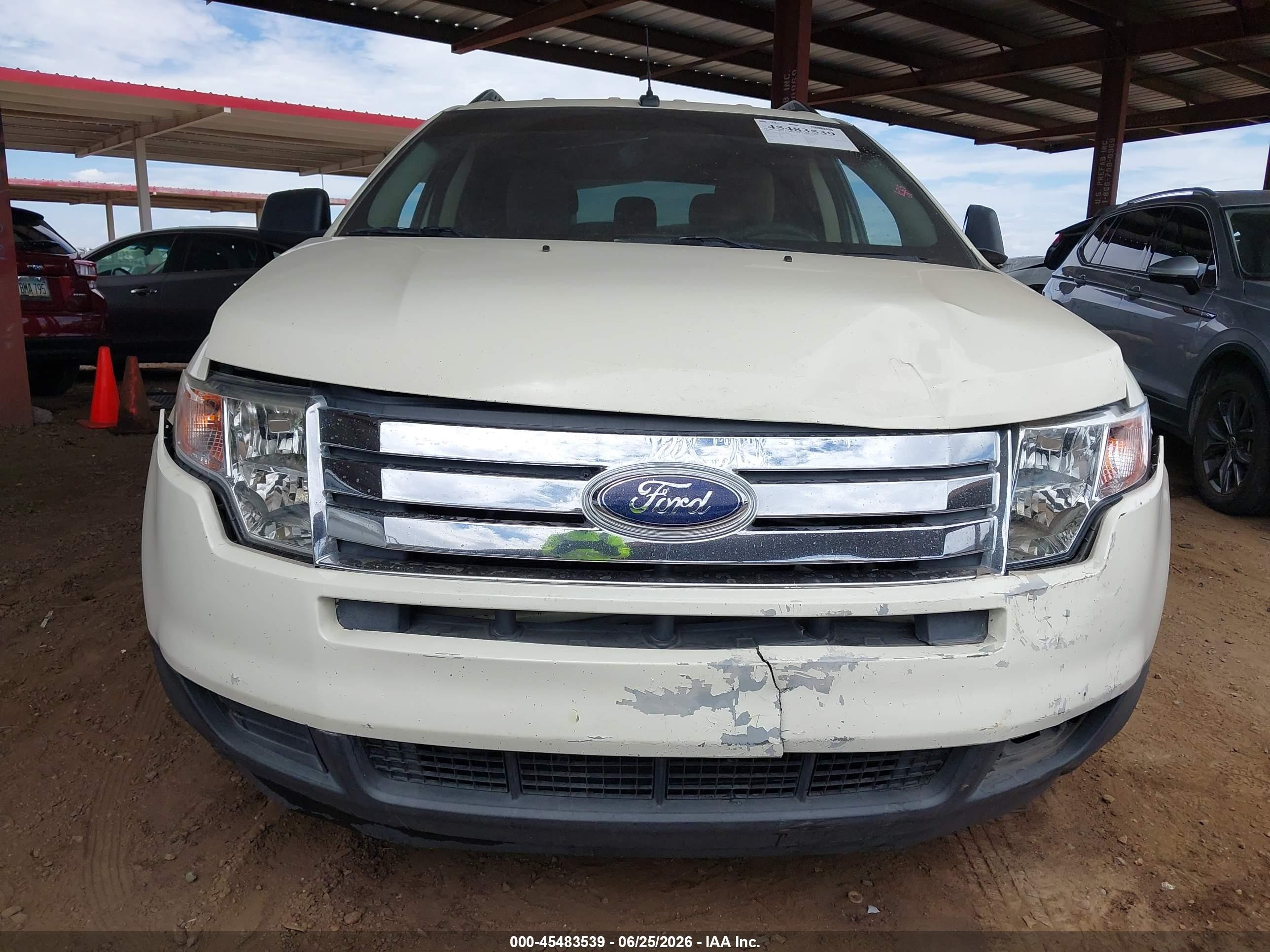 2007 Ford Edge Se Cream vin: 2FMDK36C97BB56900