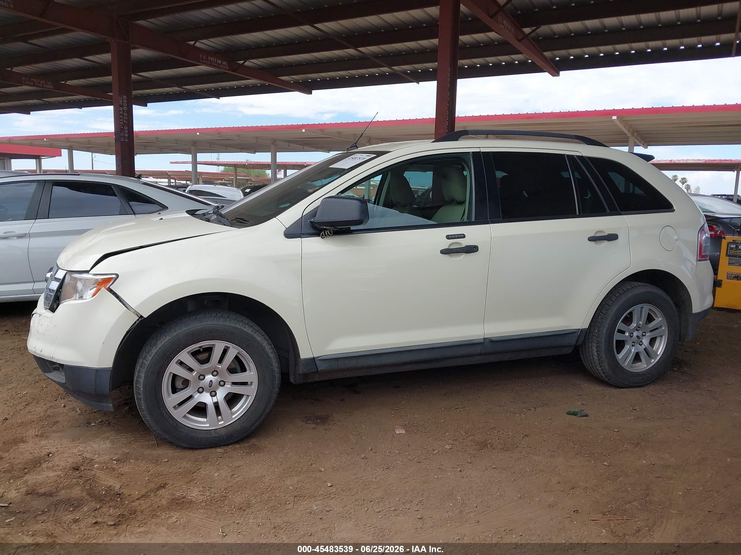 2007 Ford Edge Se Cream vin: 2FMDK36C97BB56900